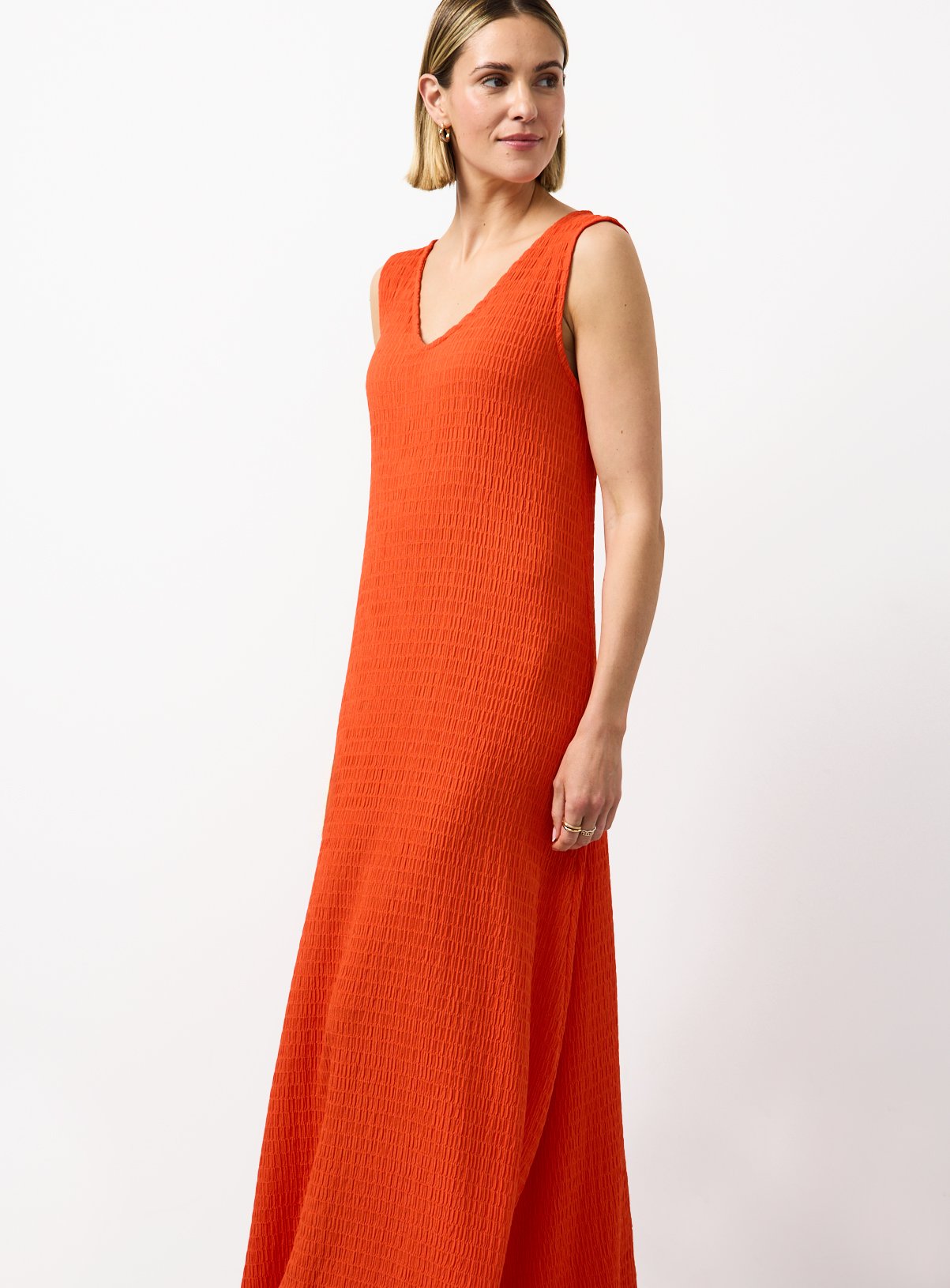 Orange Jersey Maxi Pocket Dress 14