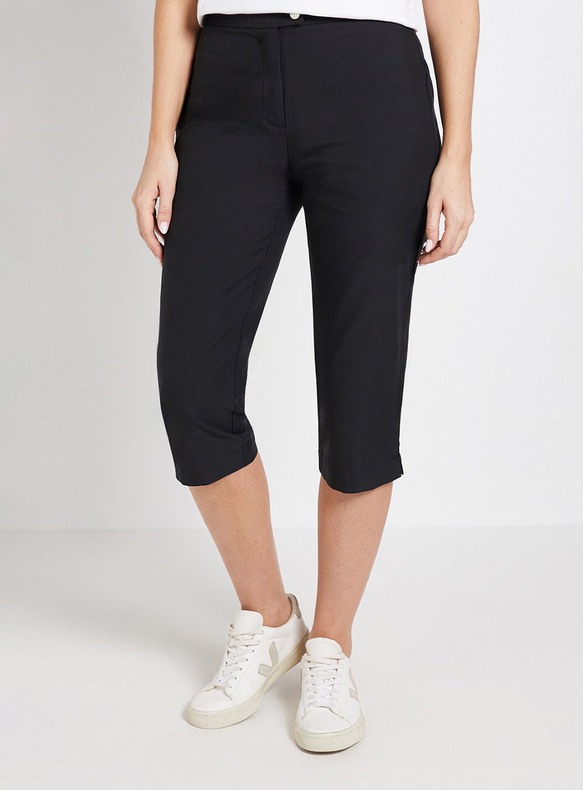 WALLIS Cropped Capri Trouser Black 