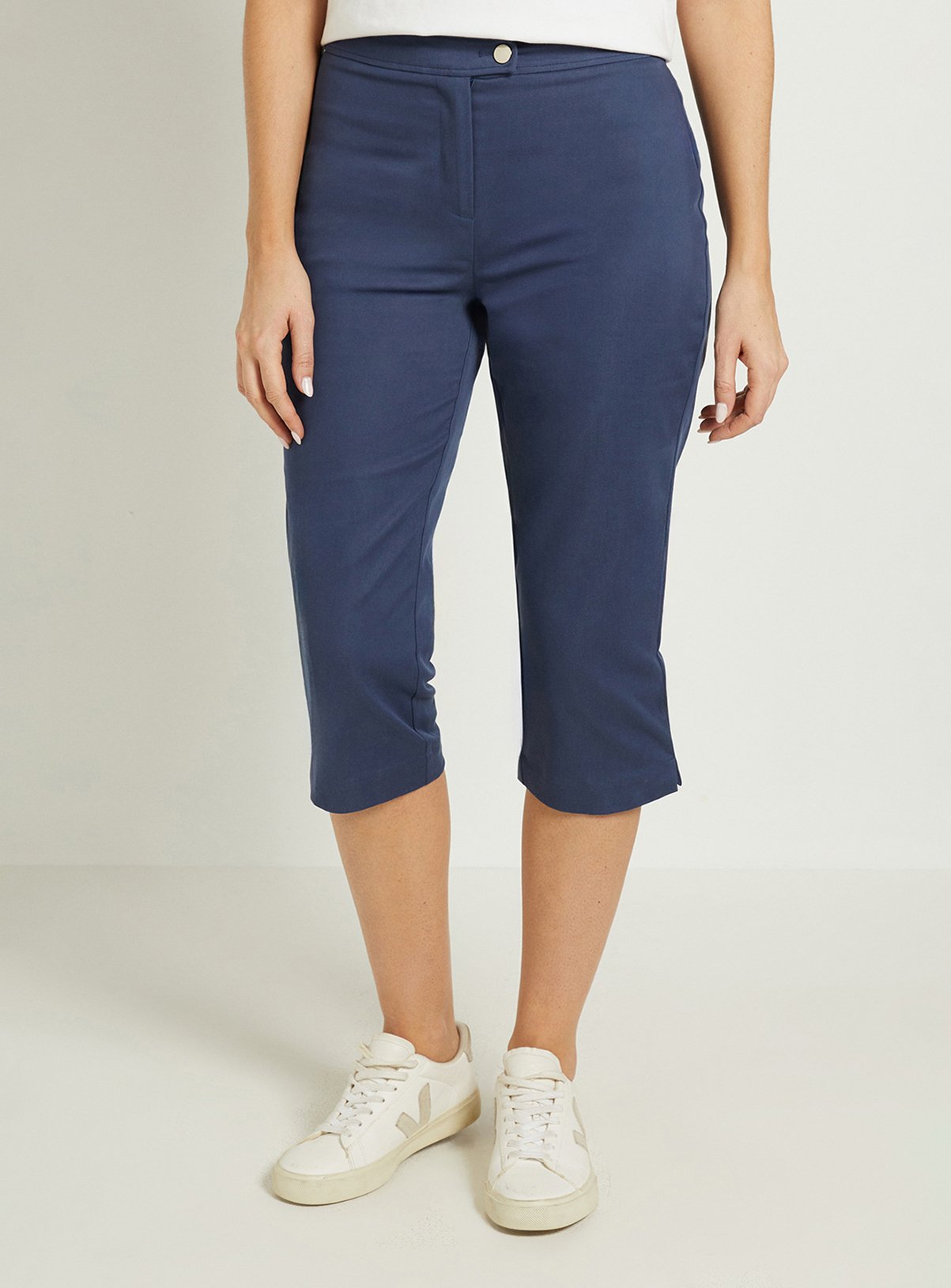 WALLIS Cropped Capri Trouser Navy 20