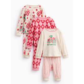 Christmas Print Pyjamas 3-Pack