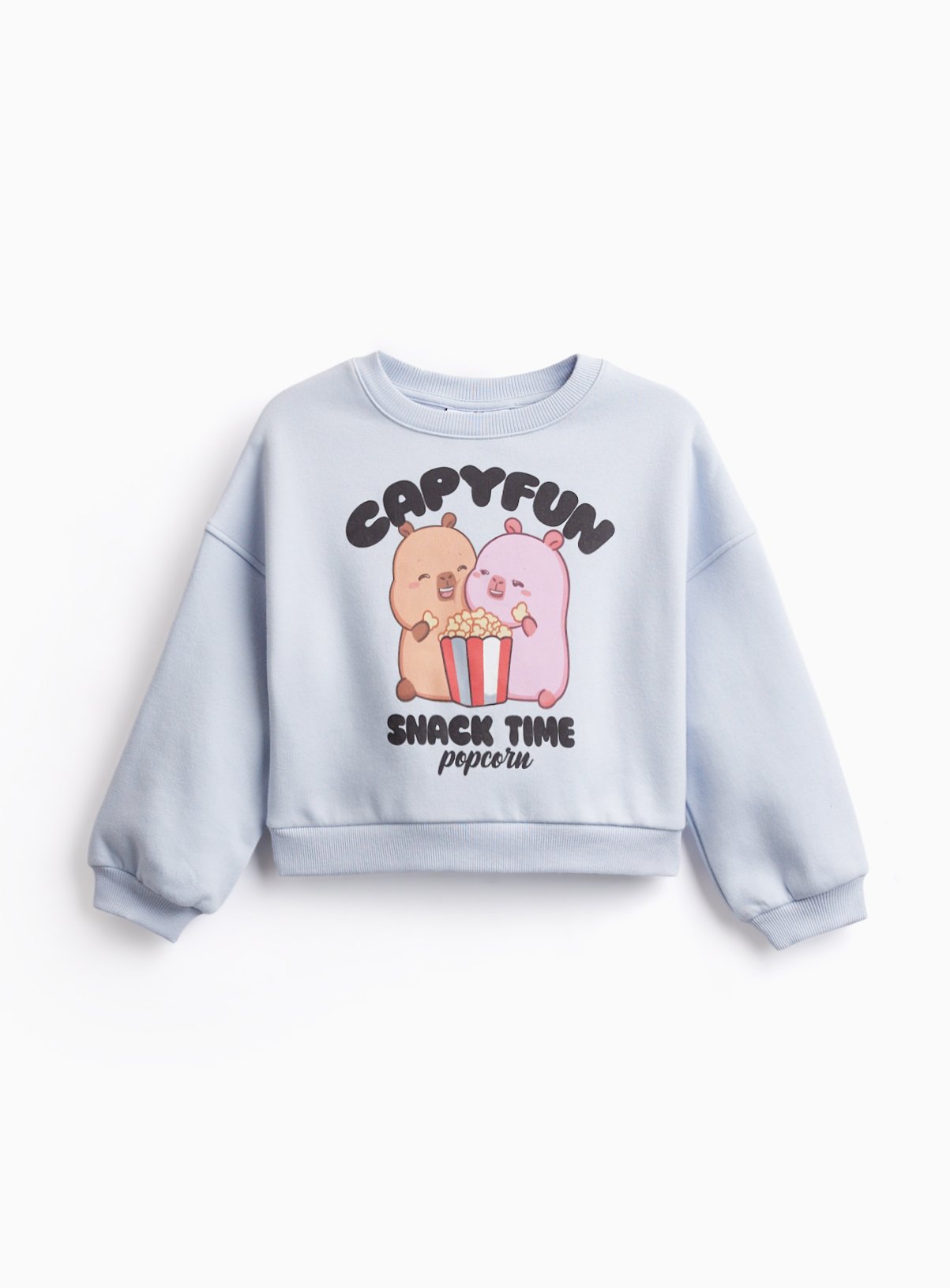 Blue CapyFun Graphic Print Sweatshirt 10 years