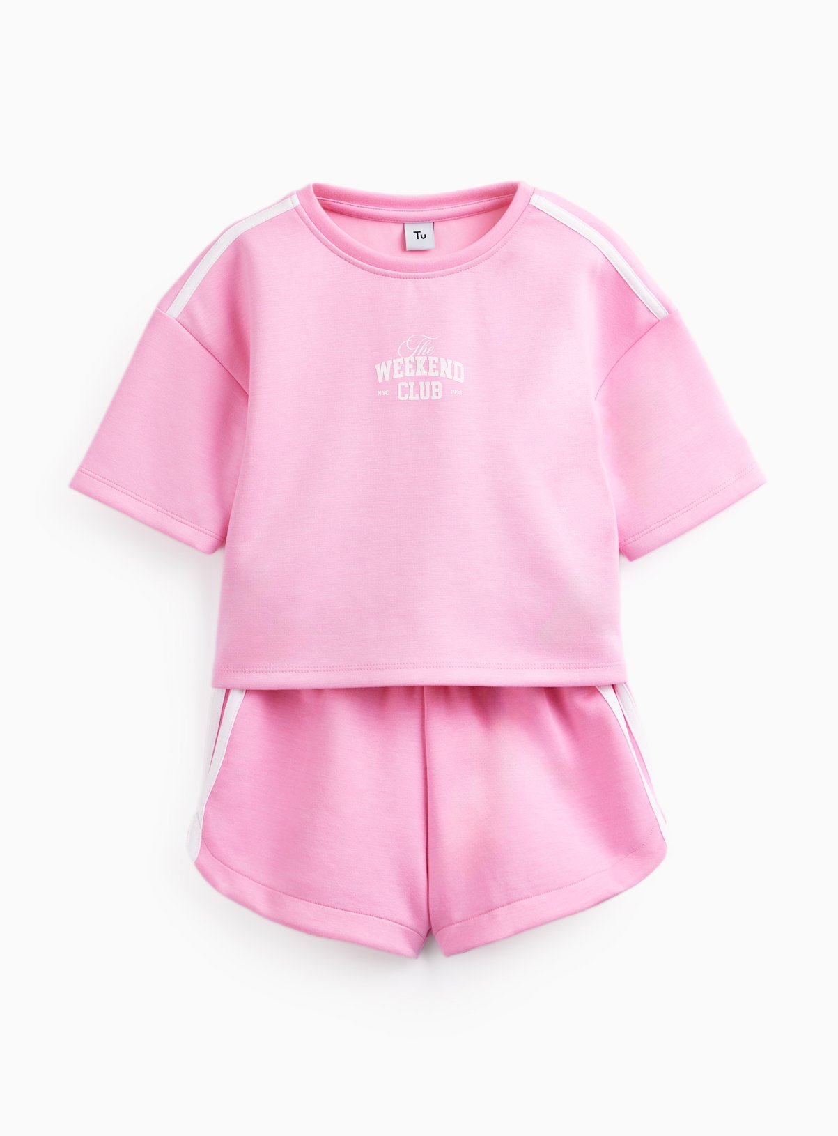 Pink Scuba T-Shirt & Shorts Set 12 years