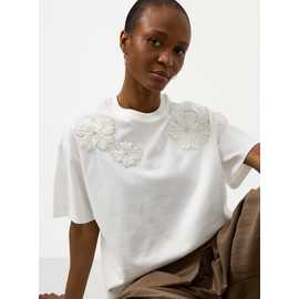 Floral Embroidered Boxy Fit T-Shirt