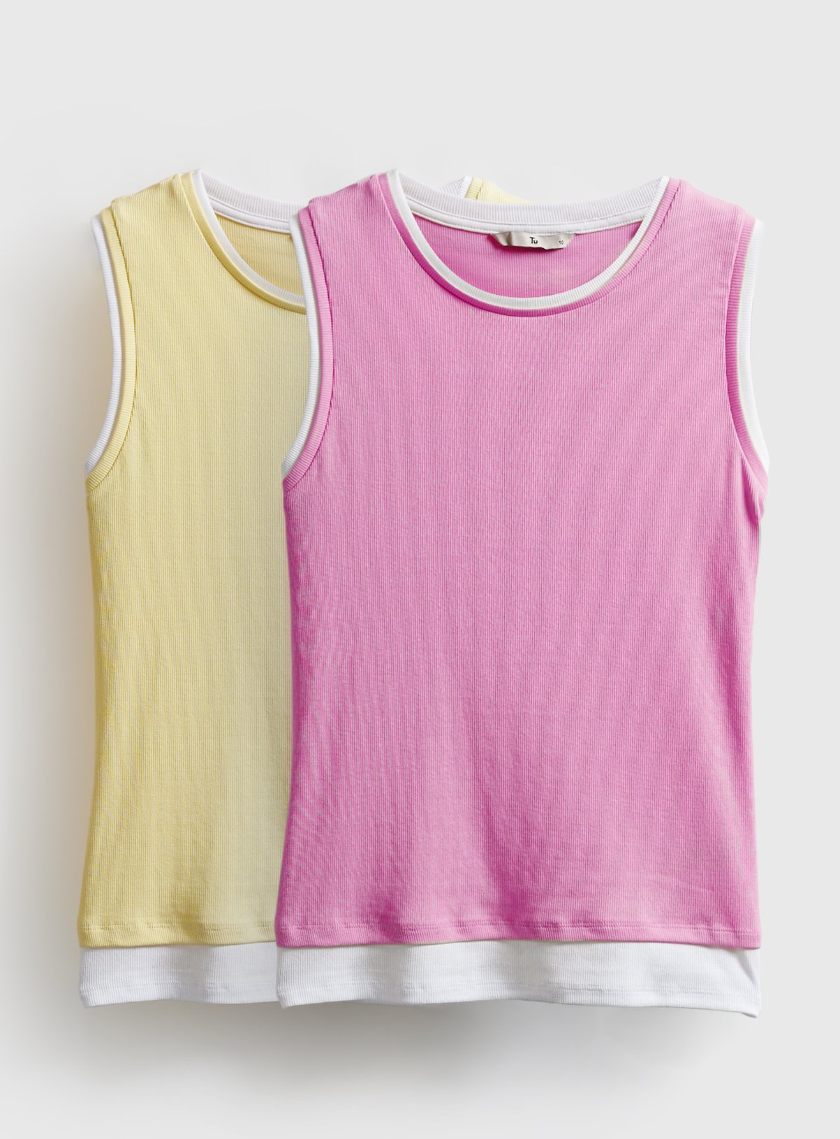 Pink & Yellow Mock Layer Vests 2 Pack 20