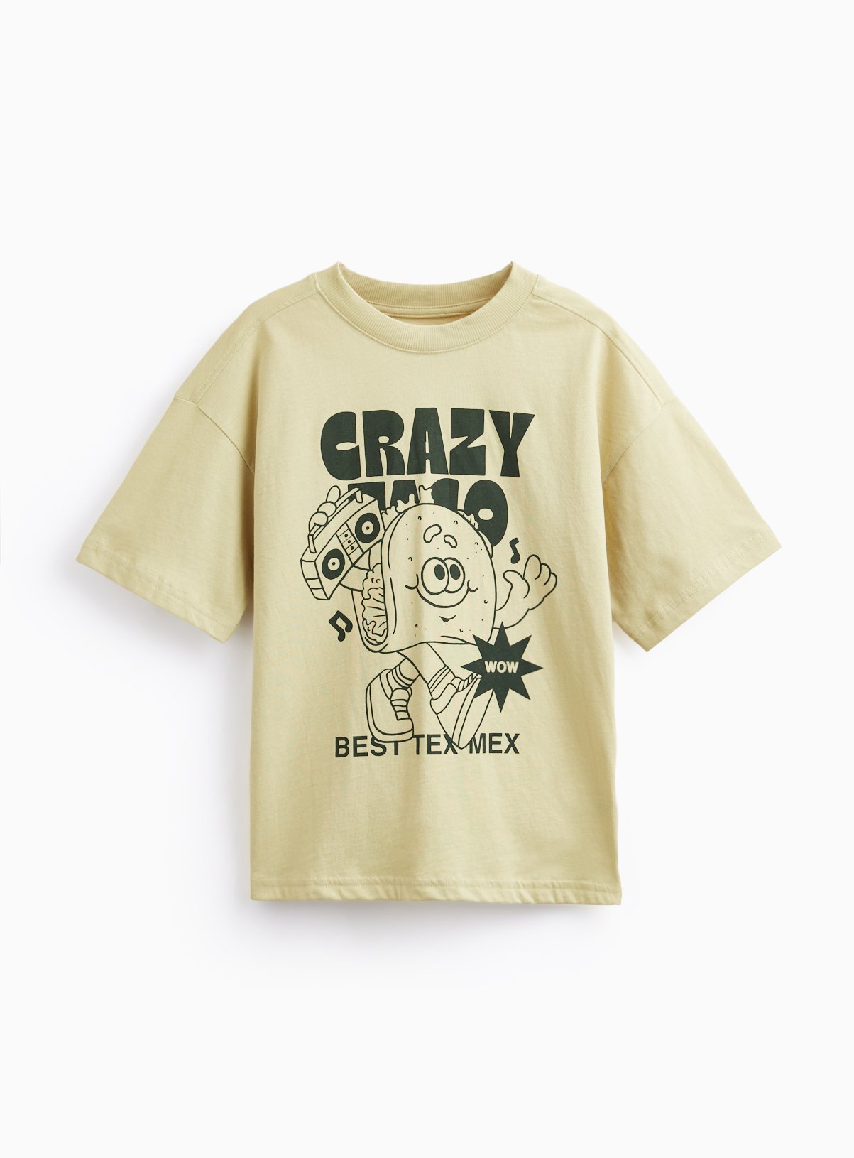 Crazy Taco Graphic Print T-Shirt 