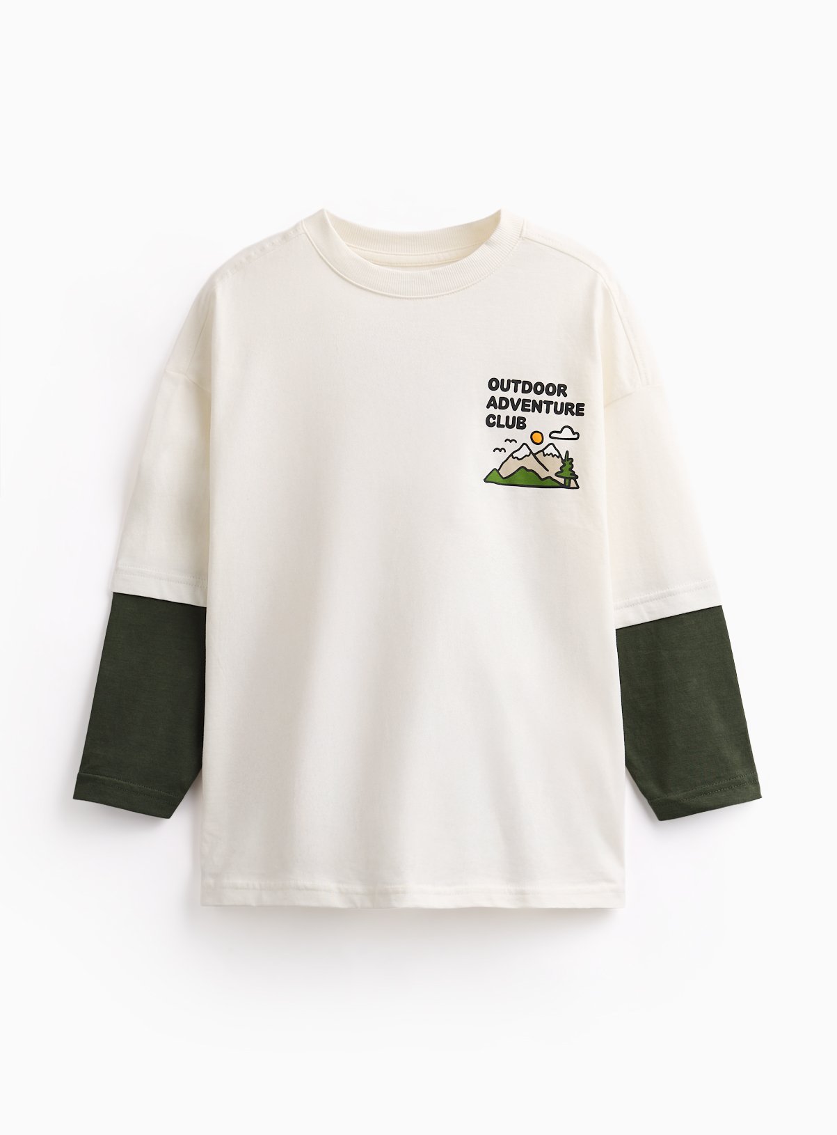 Mock Sleeve Camping T-Shirt 