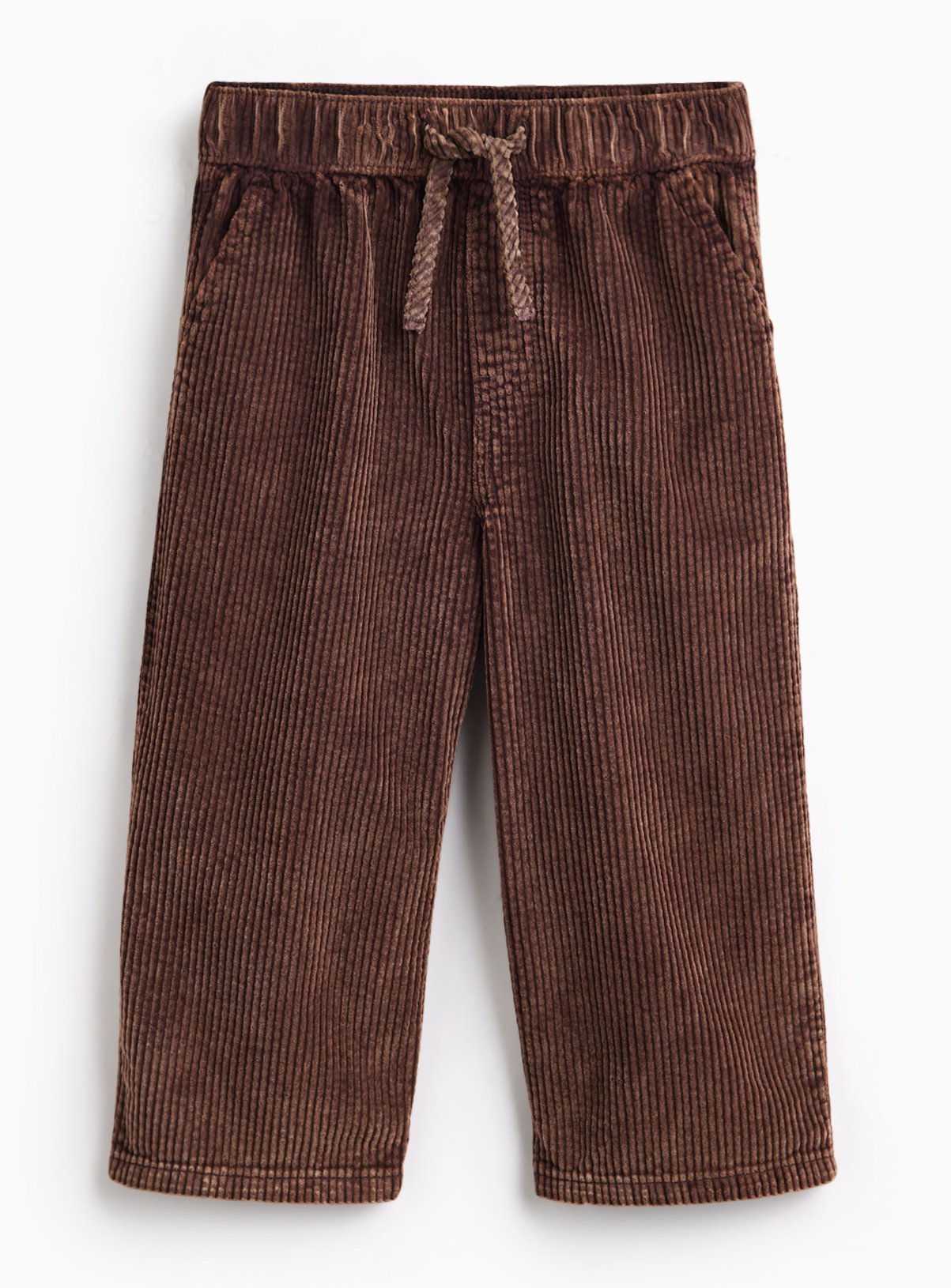 Brown Corduroy Pull-On Wide Leg Trousers 7-8 years