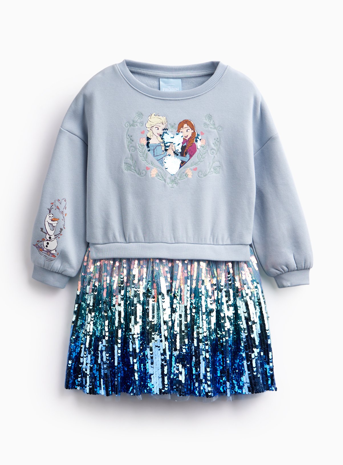 Disney Frozen Sequin Sweatshirt & Skirt Set 7-8 years