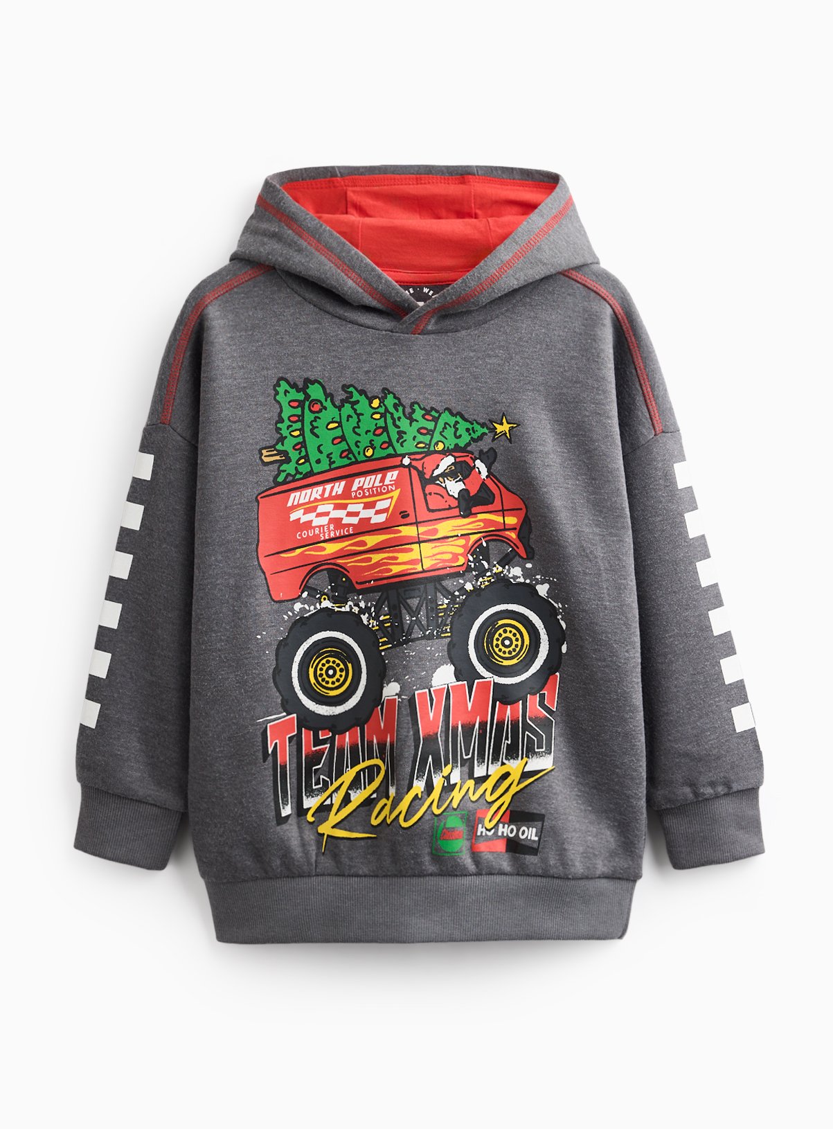 Black Team Christmas Racing Crewneck Sweater 