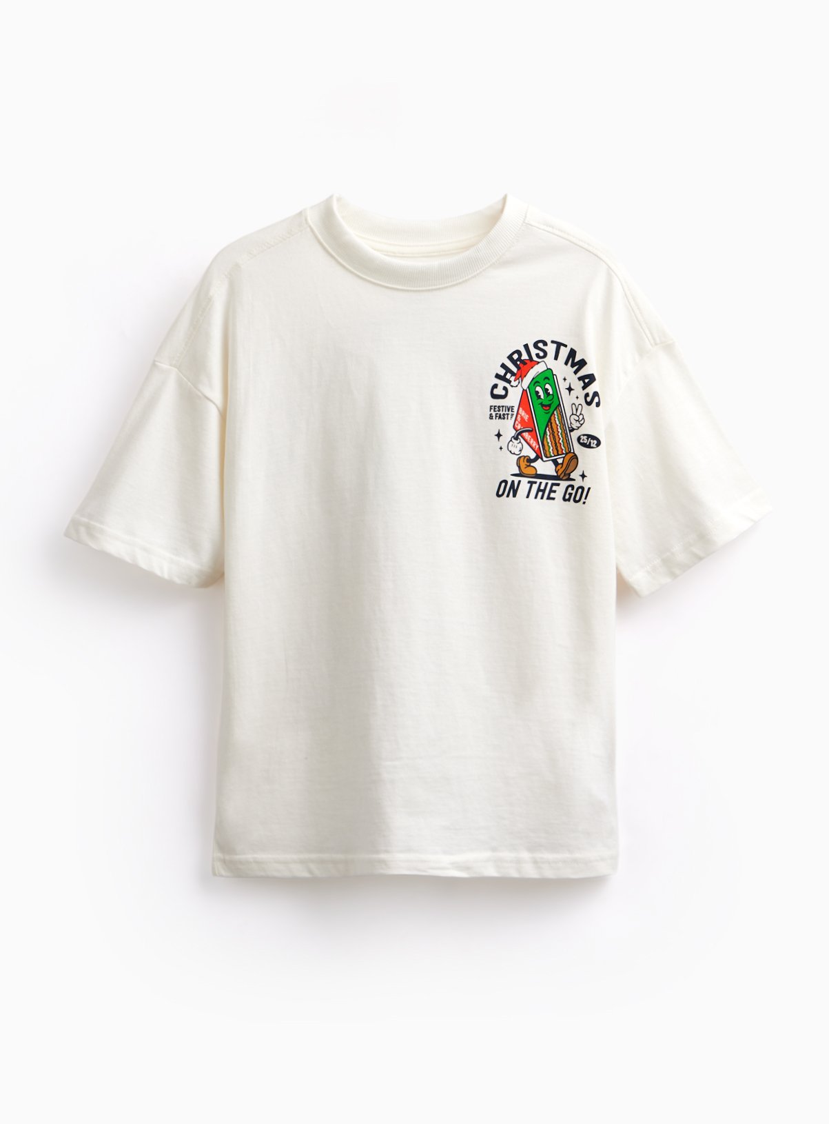 White Christmas Sandwich Graphic T-Shirt 