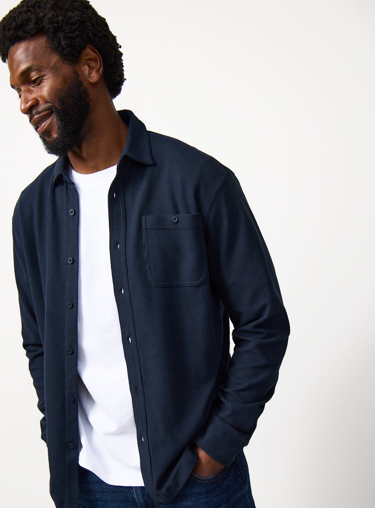 Navy Jersey Long Sleeve Shirt 
