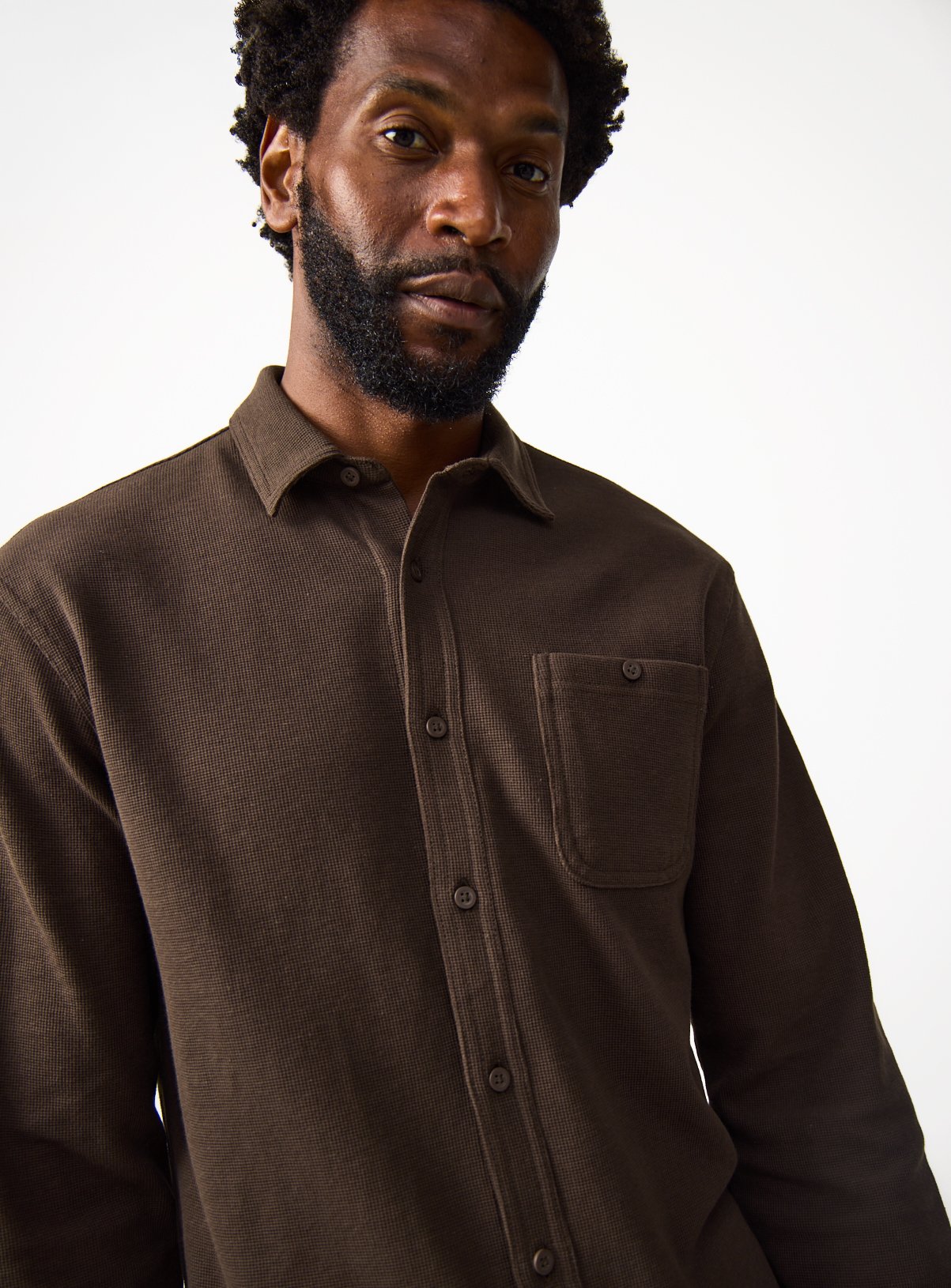 Brown Jersey Long Sleeve Shirt XXXL