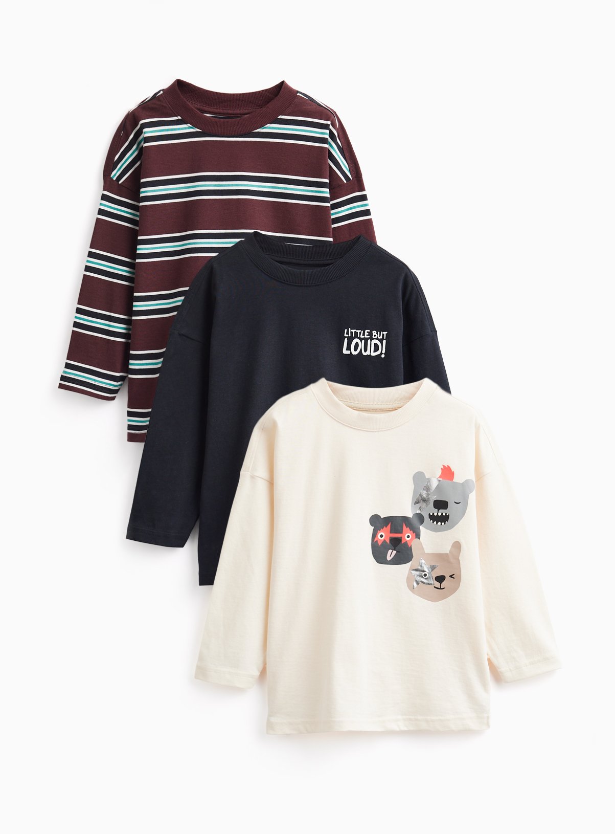 All Amp'd up Long-Sleeve Tops 3 Pack 