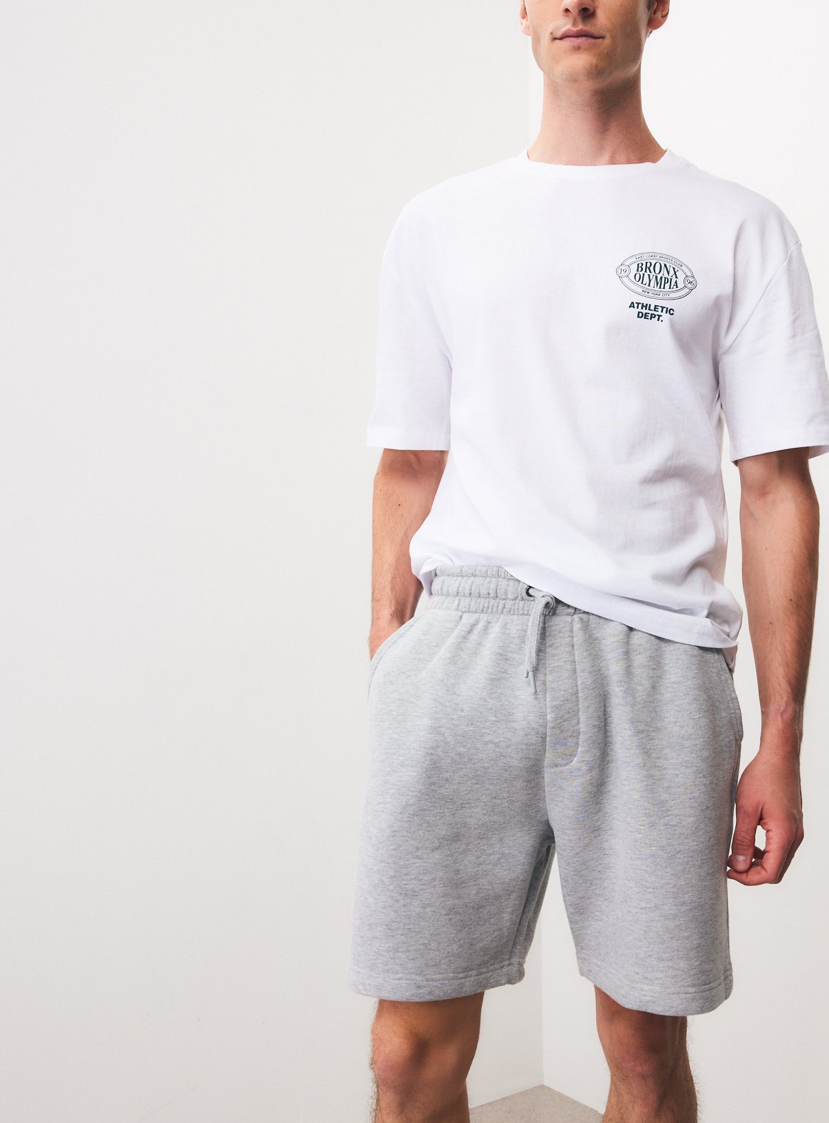 Grey Regular Fit Jersey Shorts 