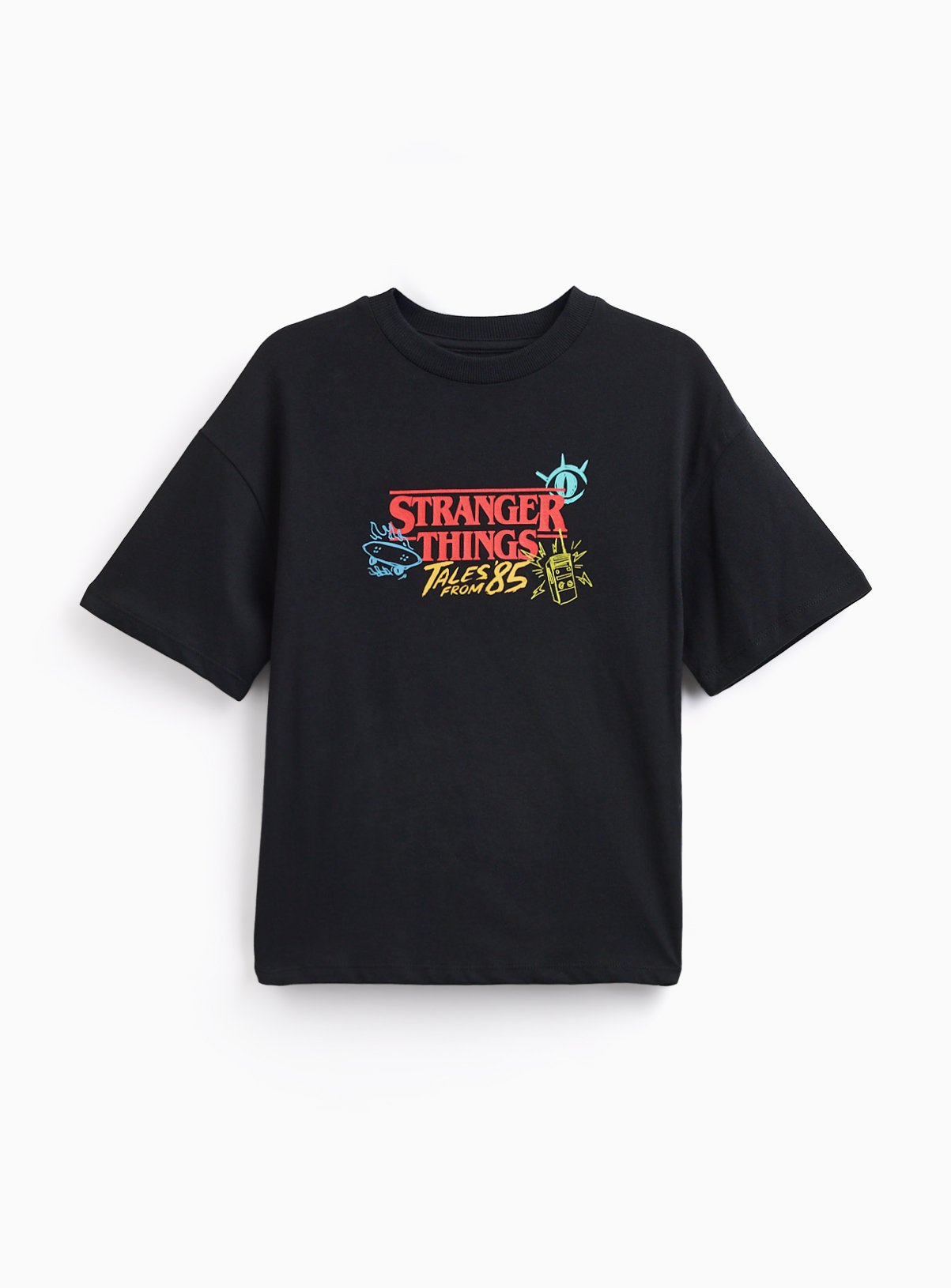 Black Stranger Things Graphic T-Shirt 