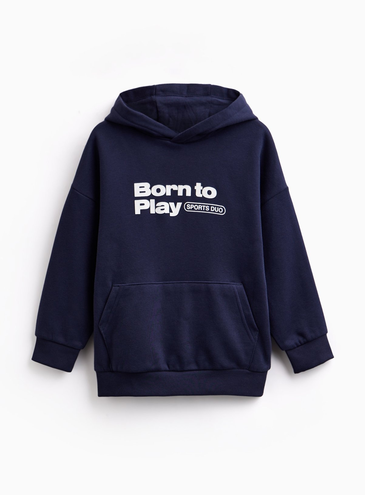 Navy Born to Play Sports Graphic Hoodie 