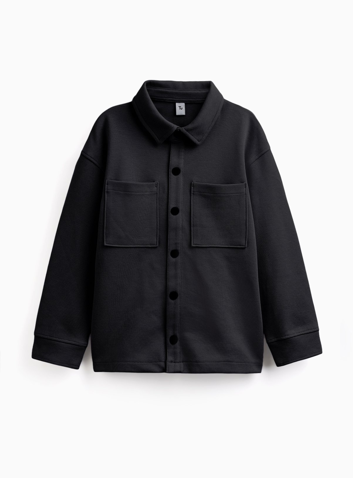 Black Jersey Overshirt 