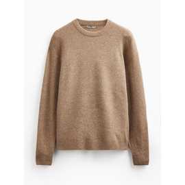 Stone Relaxed Souffle Crew Neck Jumper