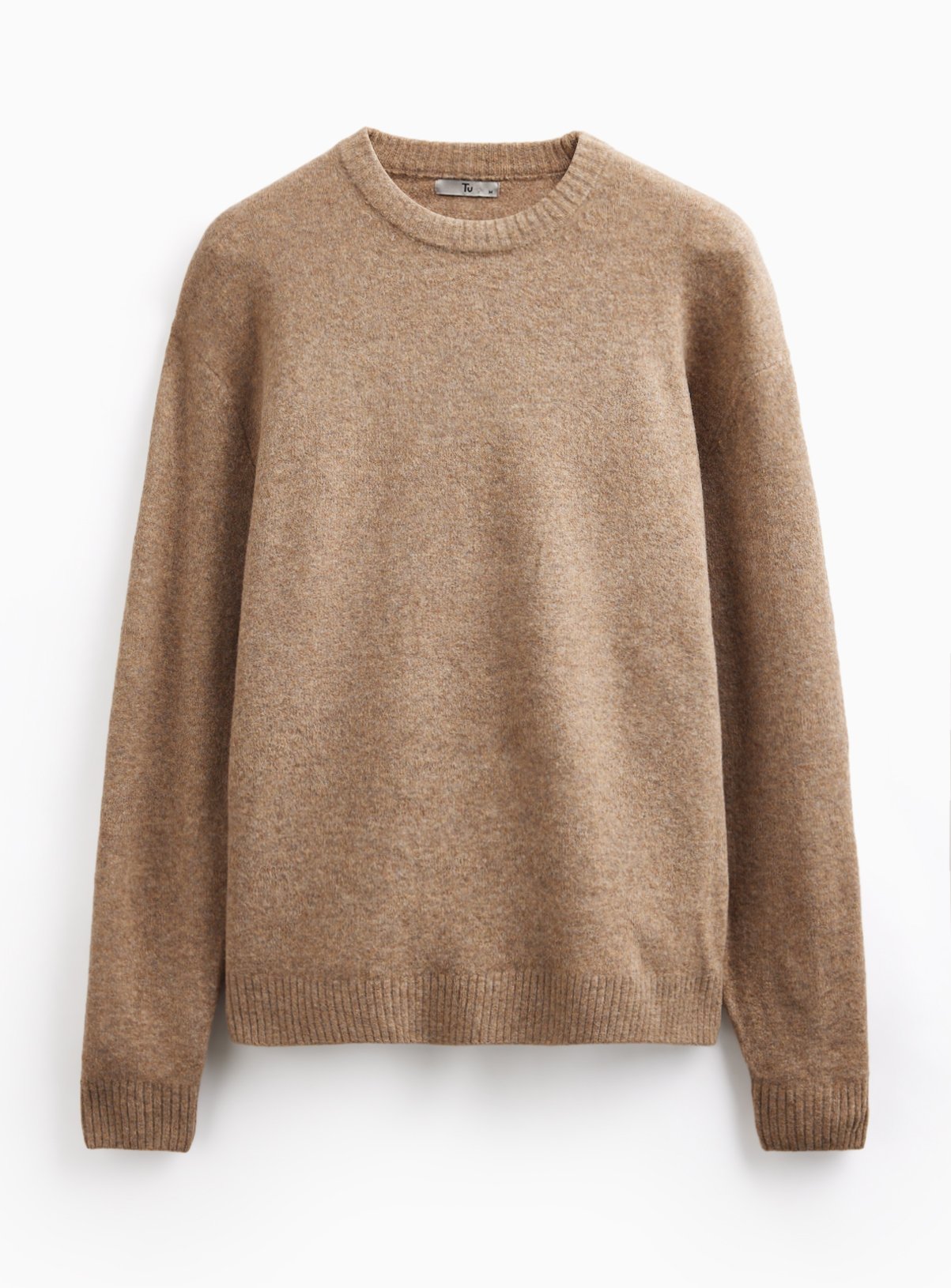 Stone Relaxed Souffle Crew Neck Jumper XXXL