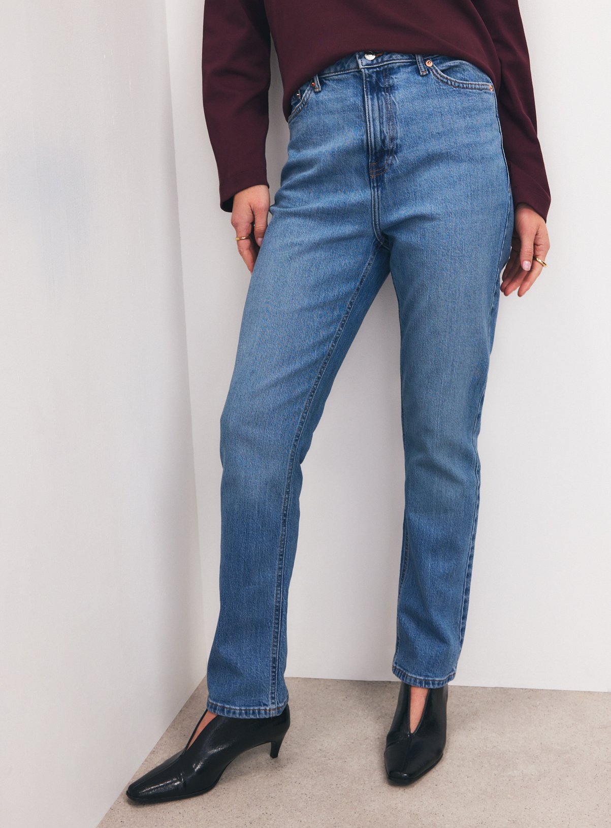 Authentic Slim Mid-Rise Jeans 