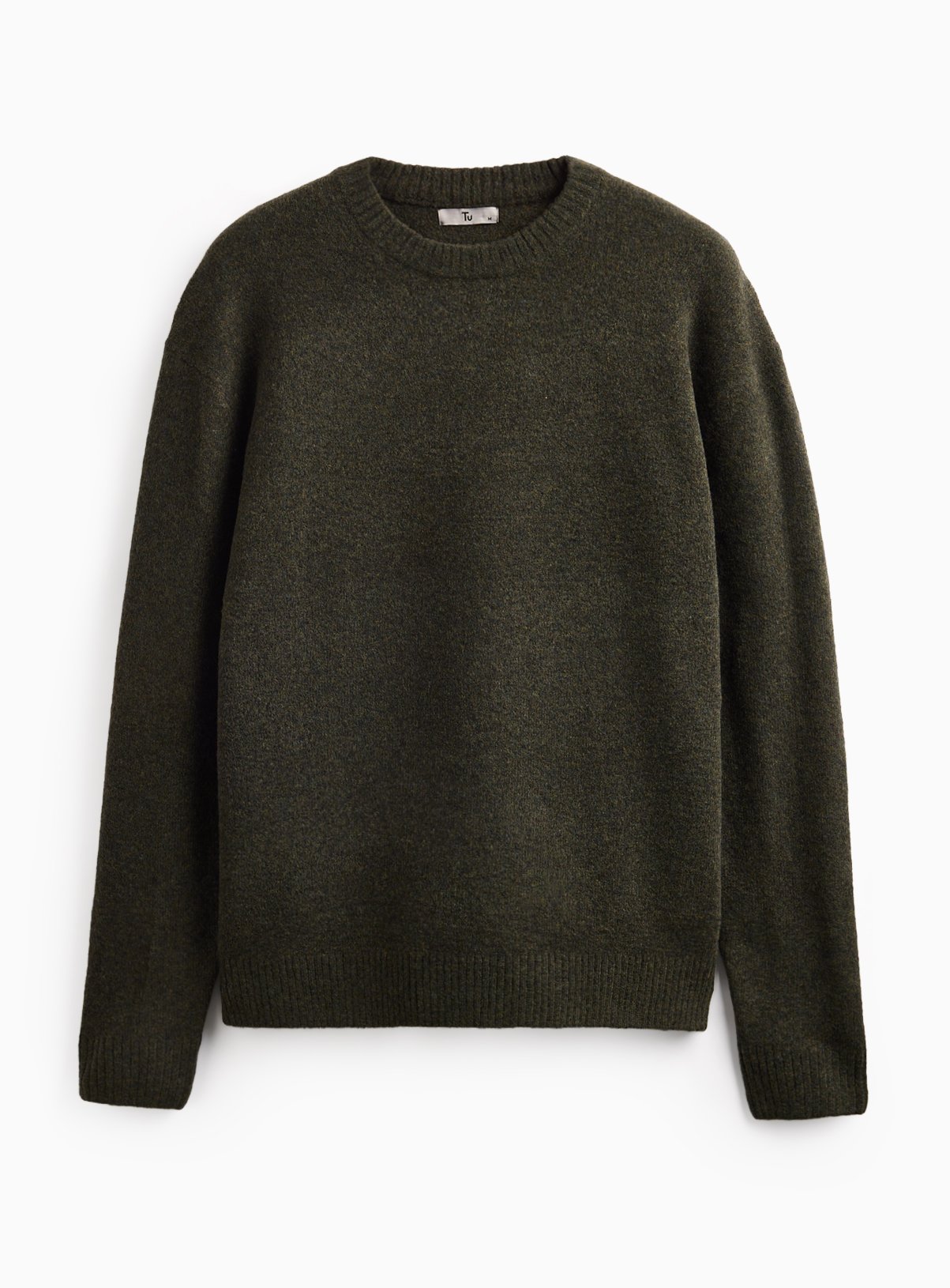 Khaki Relaxed Souffle Crewneck Jumper 