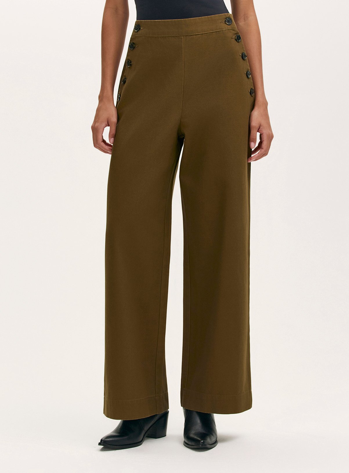 FINERY Nellie Trouser Khaki