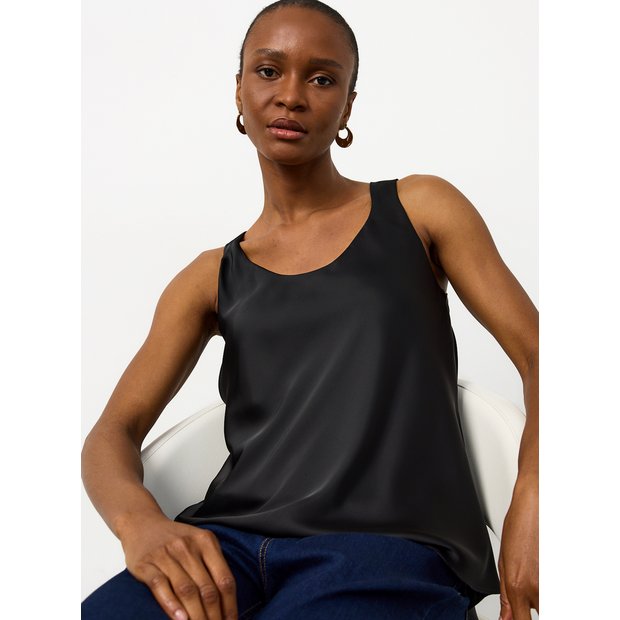 Buy Black Satin Vest Top 10 | Camisoles and vests | Argos