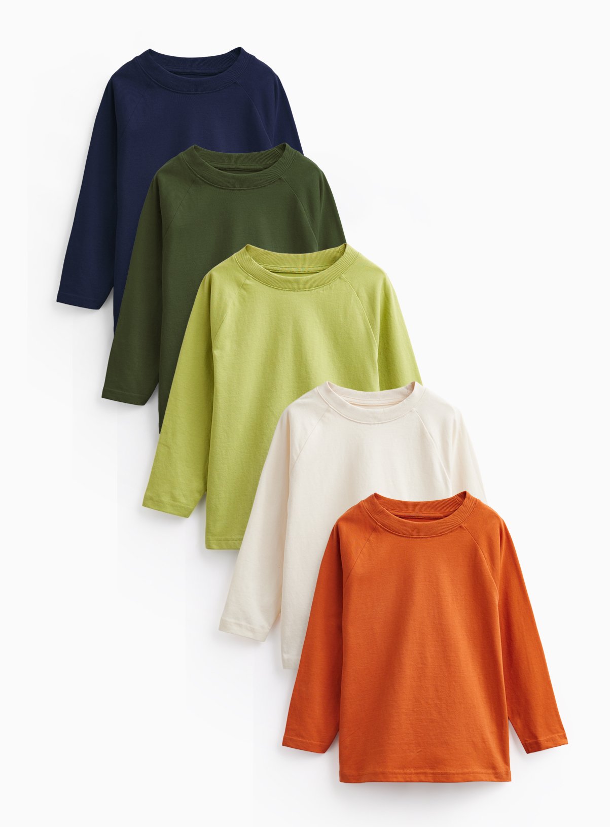 Multi-Coloured Long Sleeve T-Shirts 5-Pack 