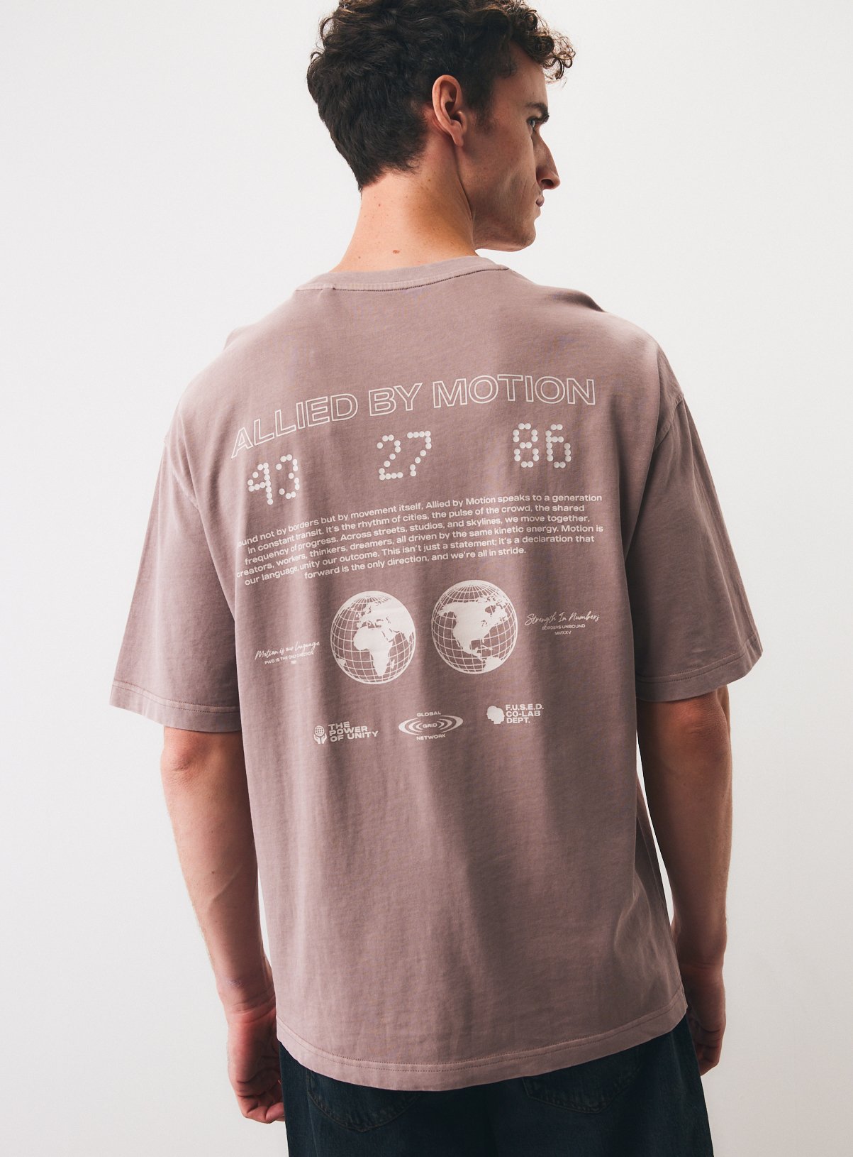 Pastel Pink Allied by Motion Graphic T-Shirt 