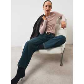 Barrel Belted Greencast Jeans