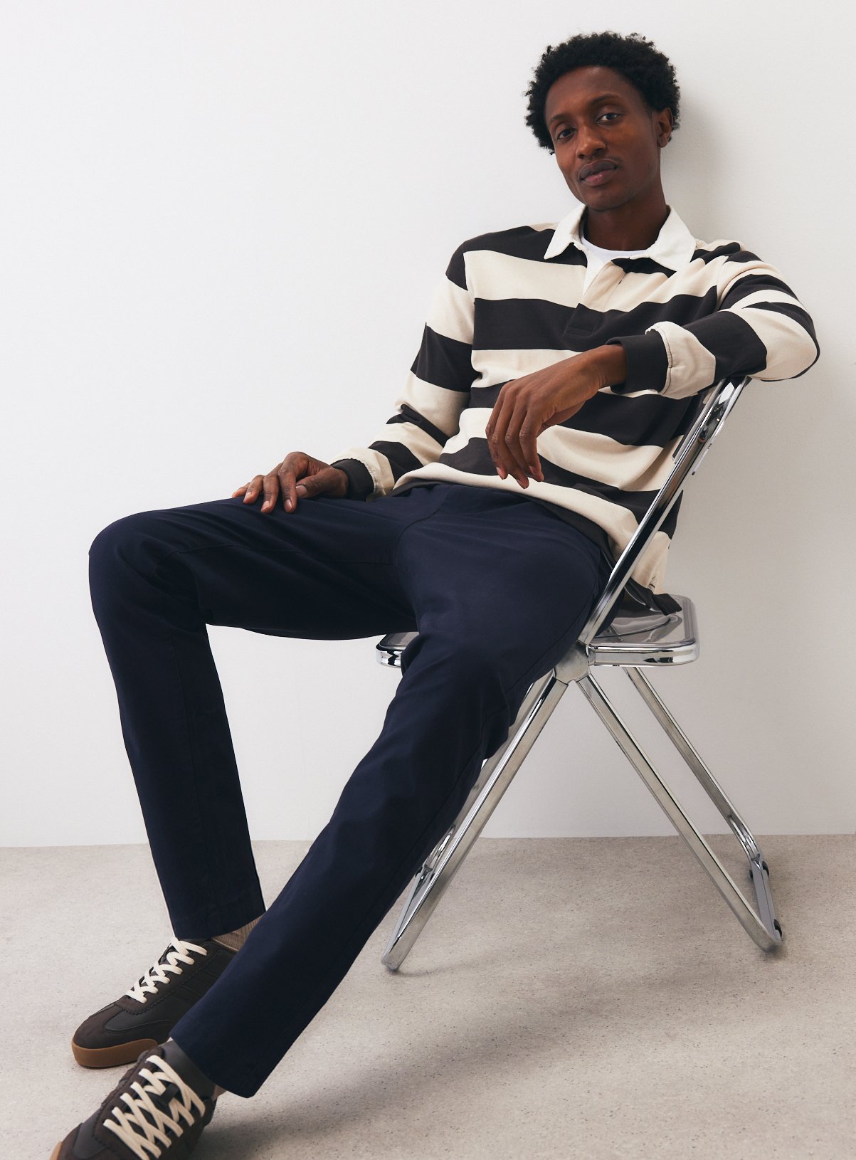 Ultimate Skinny Fit Cotton-Rich Navy Chinos 