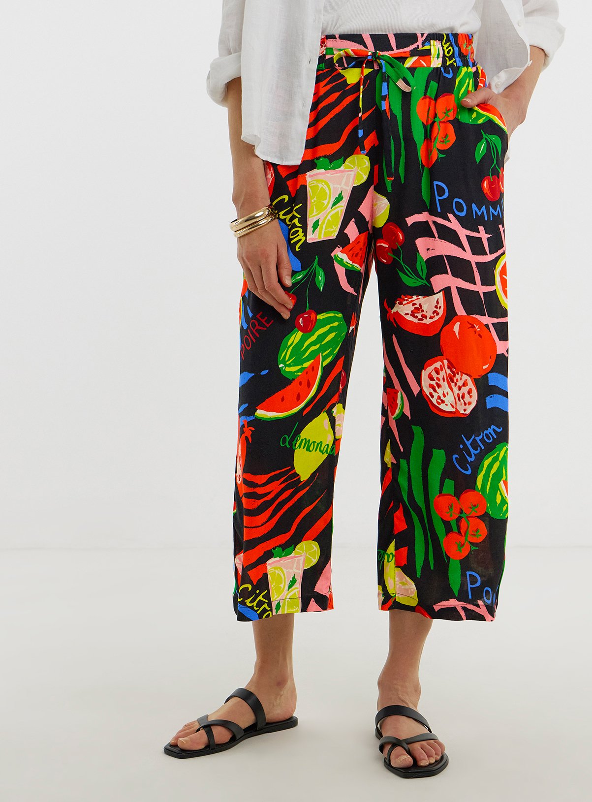 JD WILLIAMS Linen Mix Wide Leg Culotte 