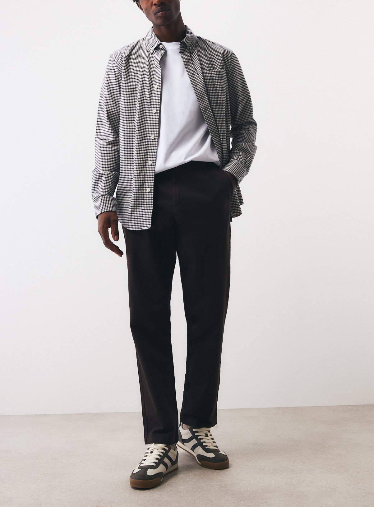 Brown Straight Leg Chinos 