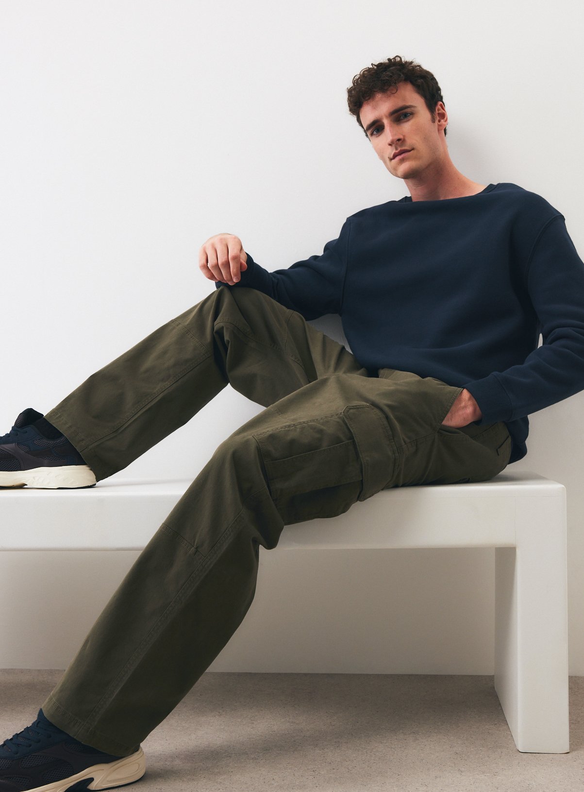 Khaki Cargo Trousers 
