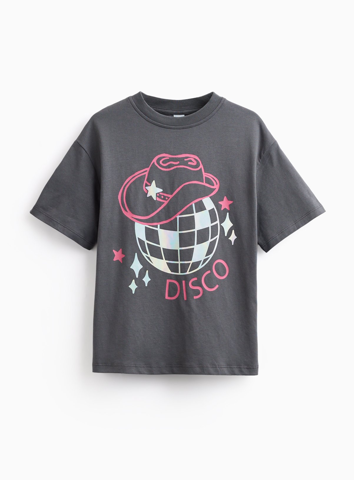Charcoal Disco Ball Graphic T-Shirt 10 years
