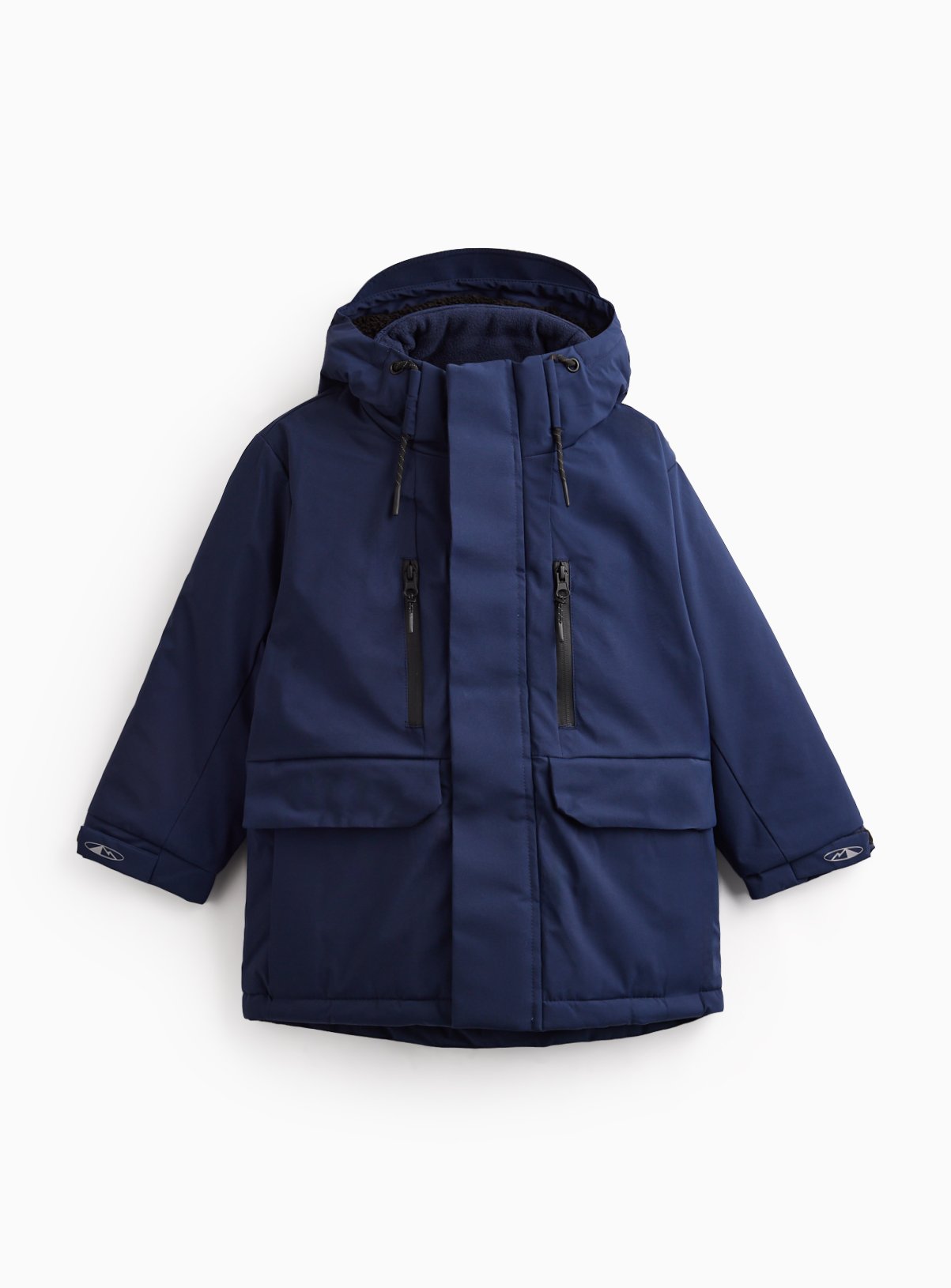 Navy Hooded Technical Parka 