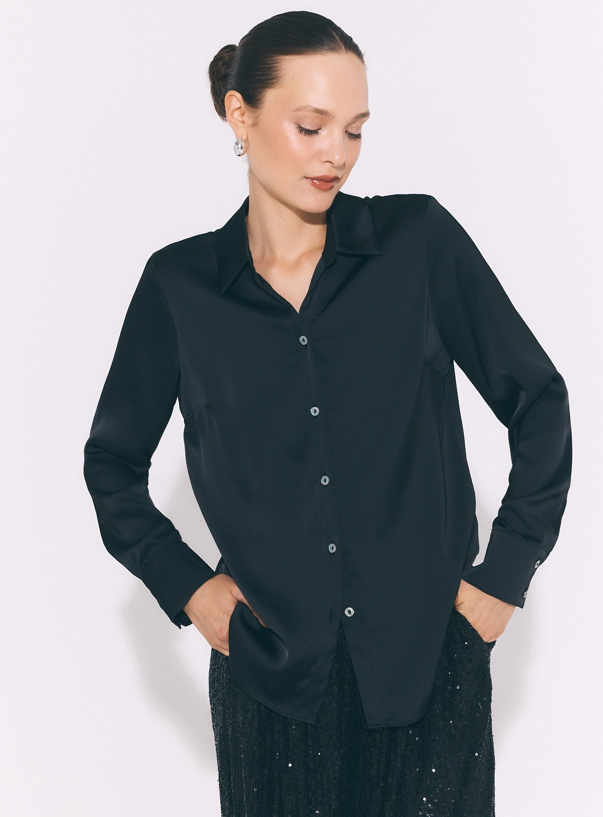 Satin Regular Fit Shirt 