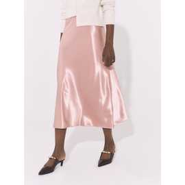 Heavy Satin Midi Slip Skirt