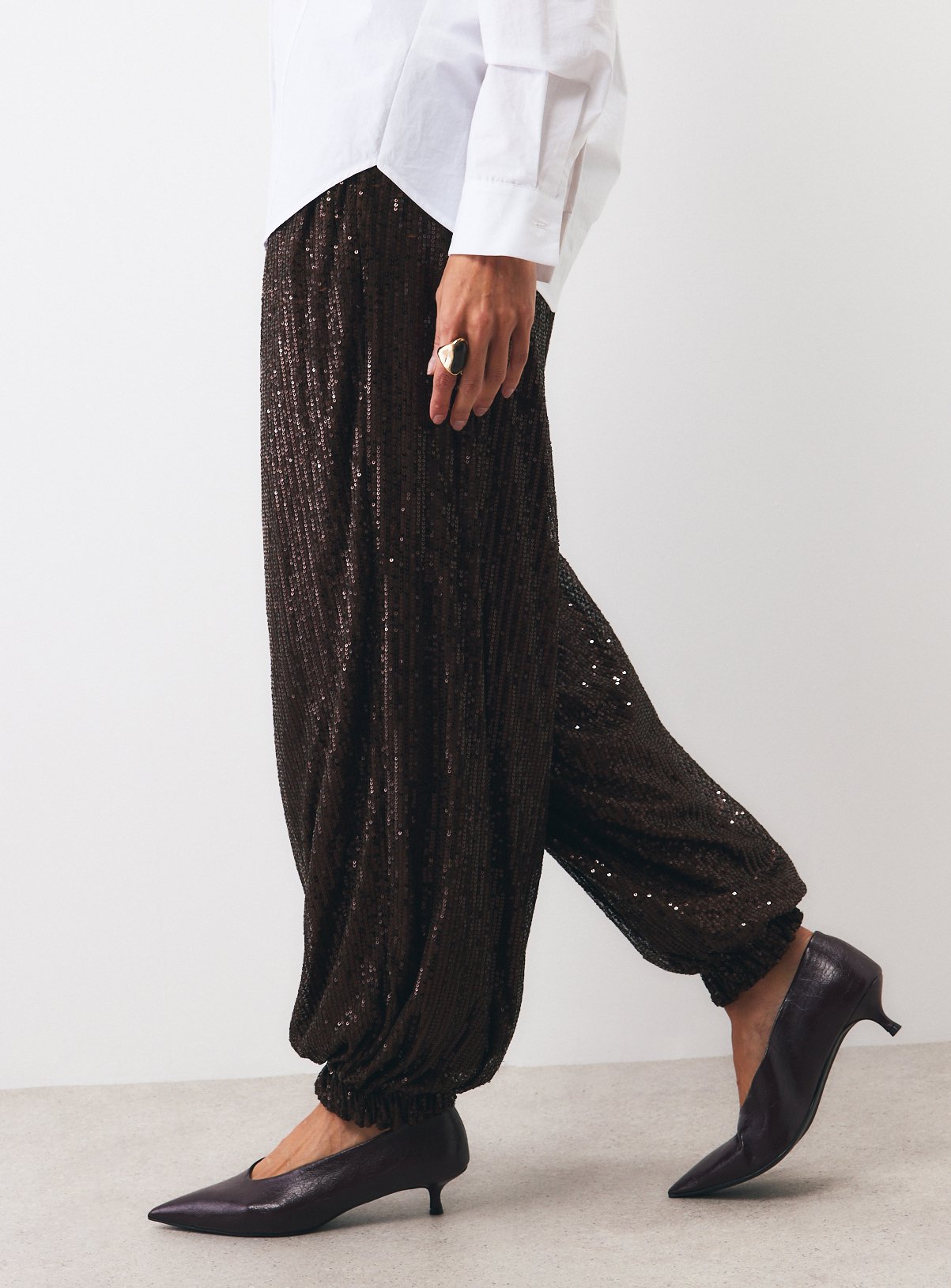 Sequin Balloon Trousers 