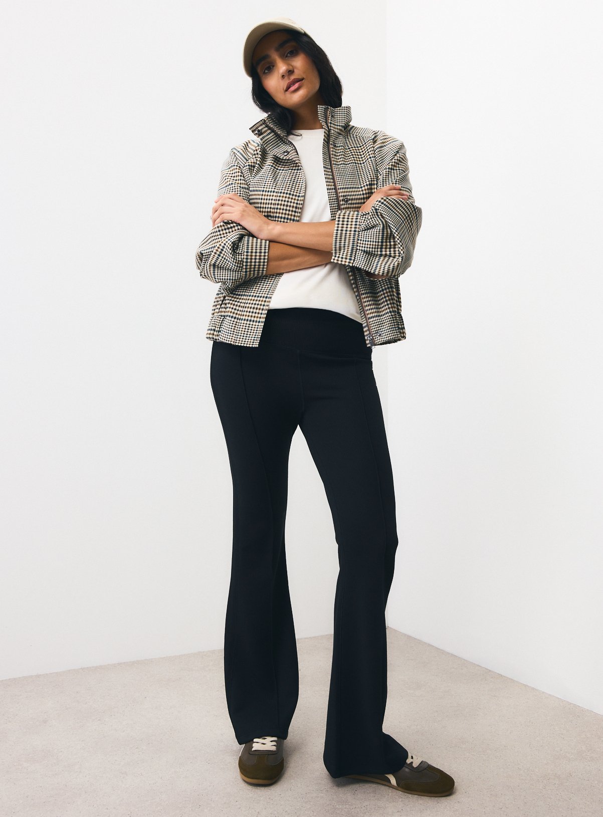 Ribbed Fashion Kick Flare Leggings 
