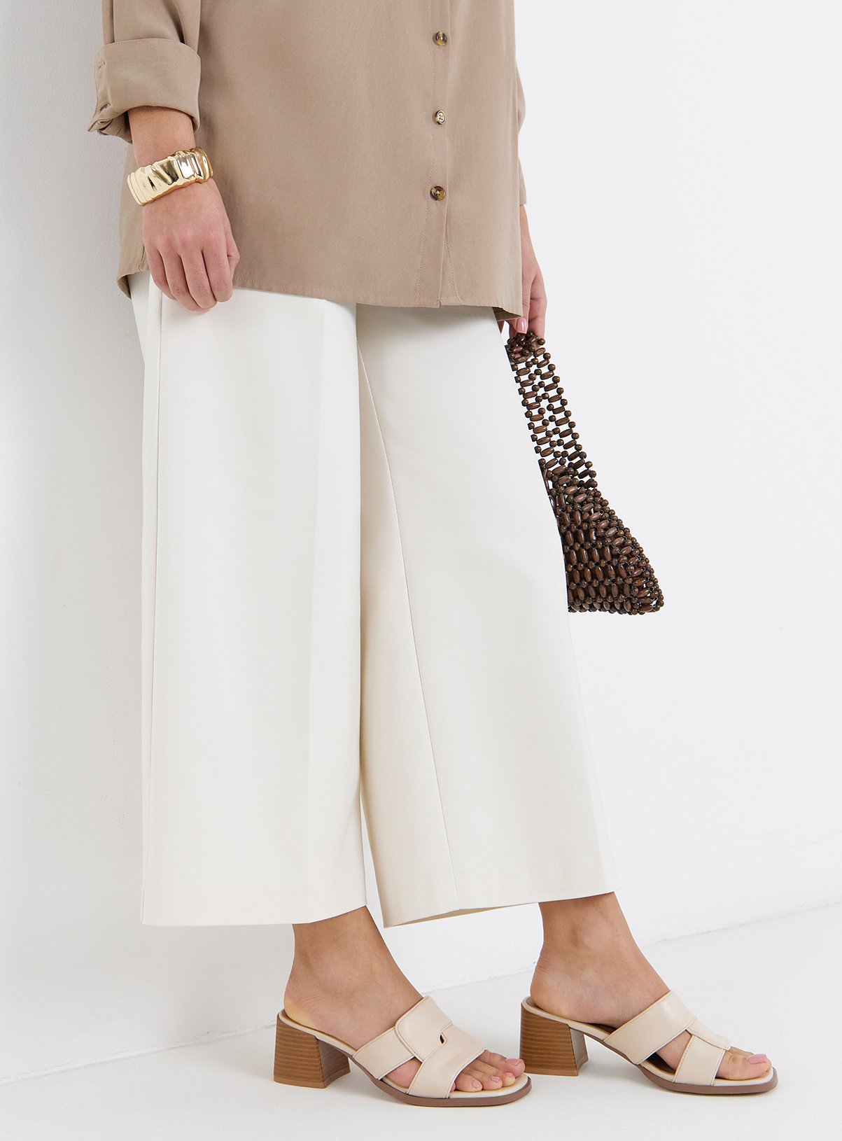 JD WILLIAMS Woven Mule Block Heel Wide Fit 