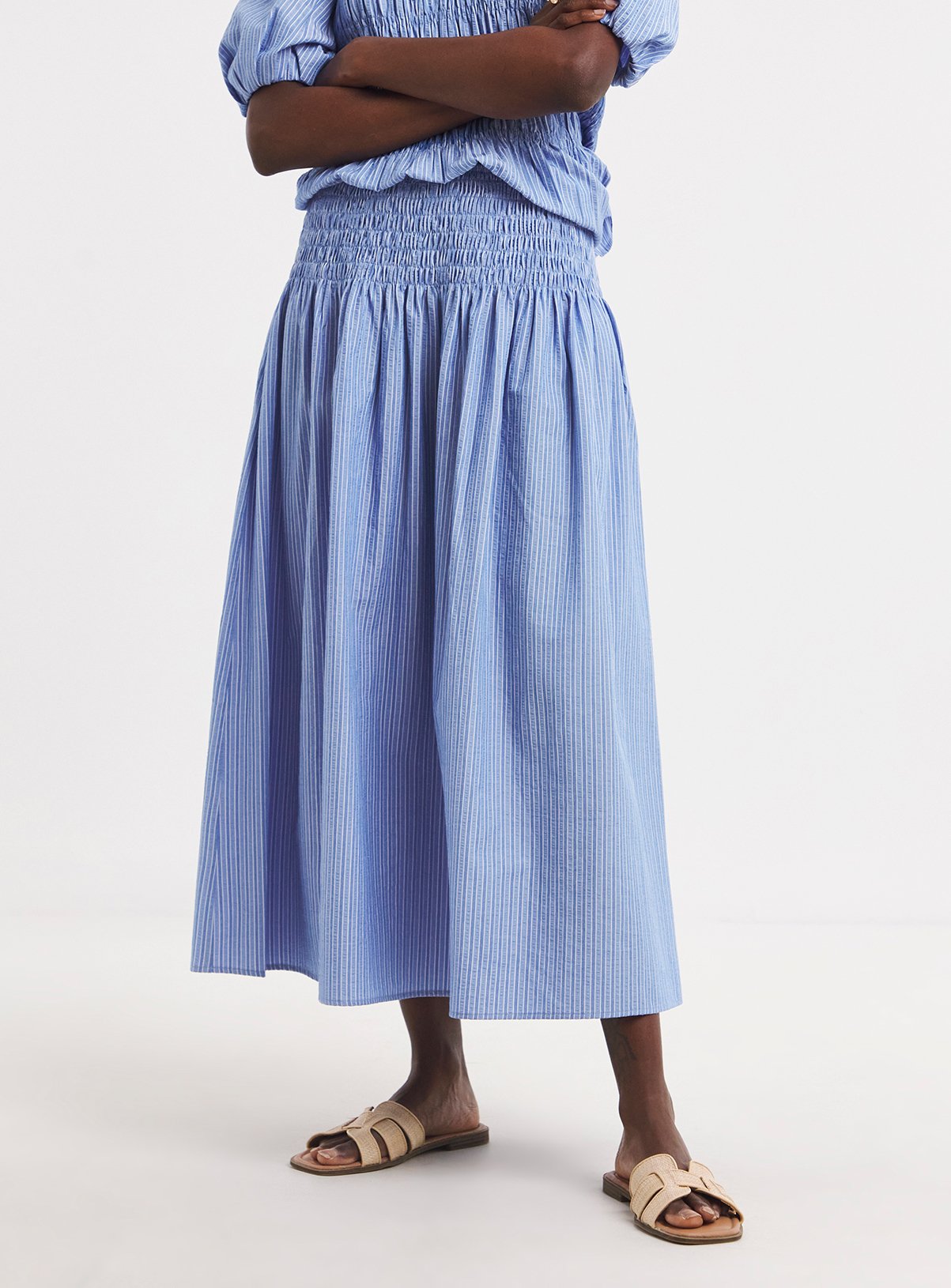 JD WILLIAMS Shirred Waist Skirt 