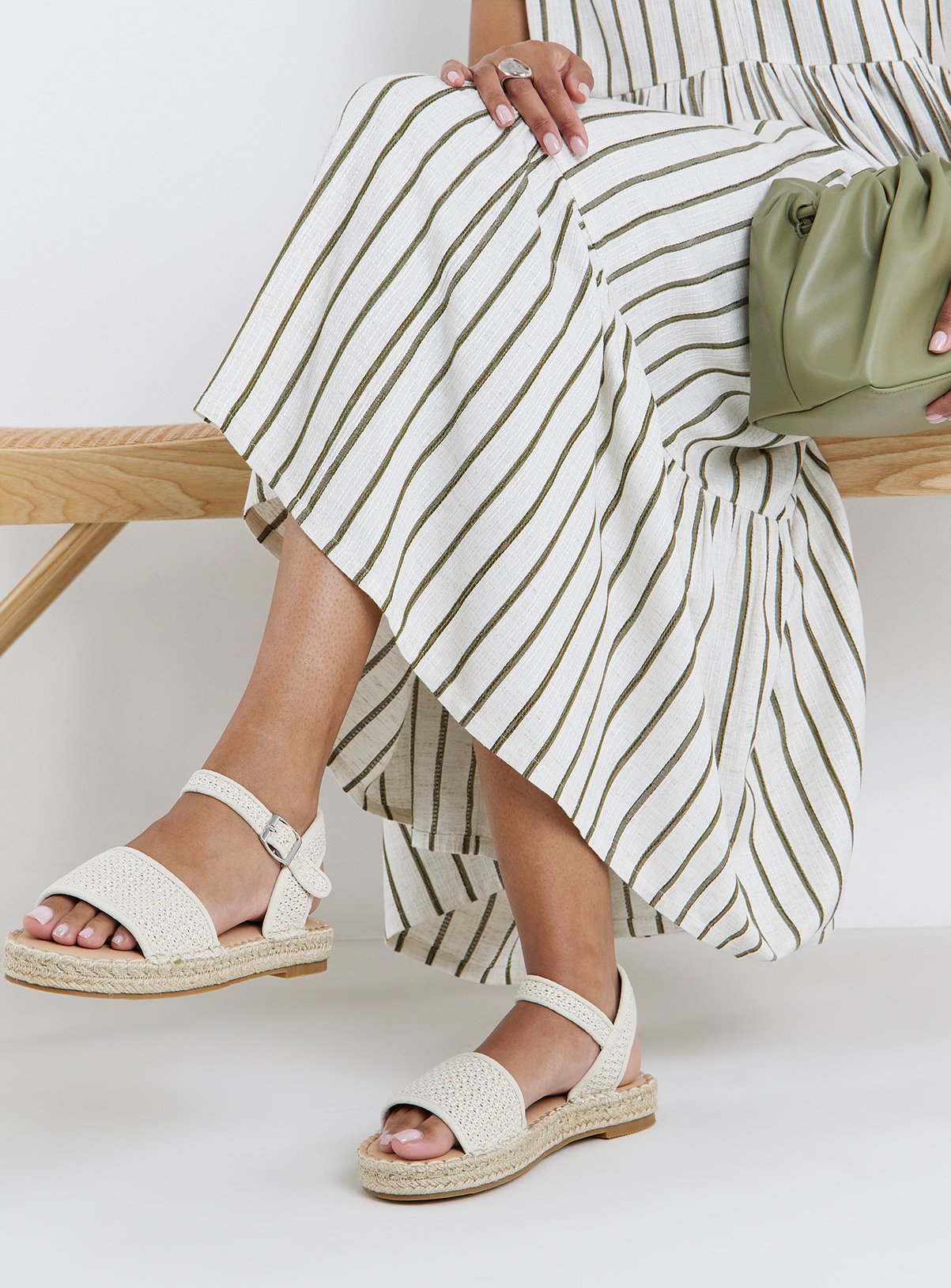 SIMPLY BE Flatform Espadrille Sandals Extra Wide Fit 