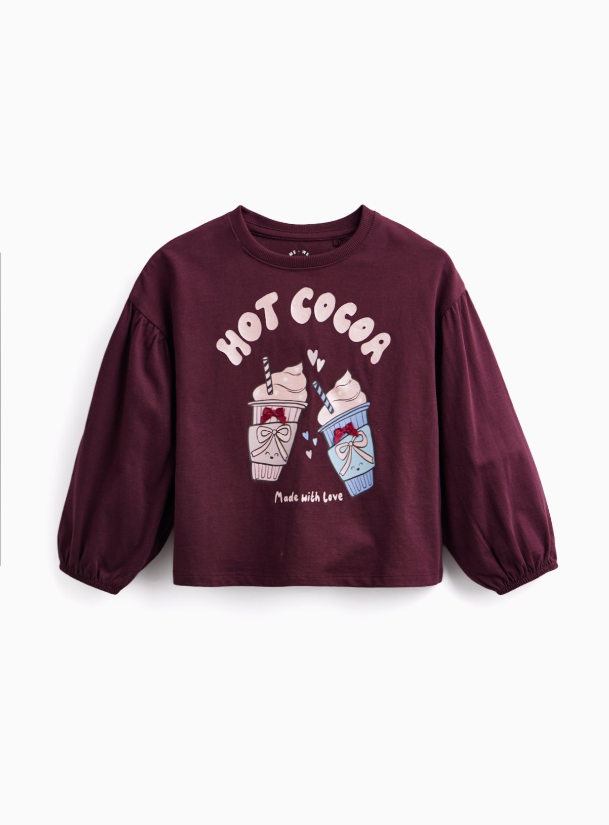 Purple Hot Cocoa Sequin Long Sleeve Top 