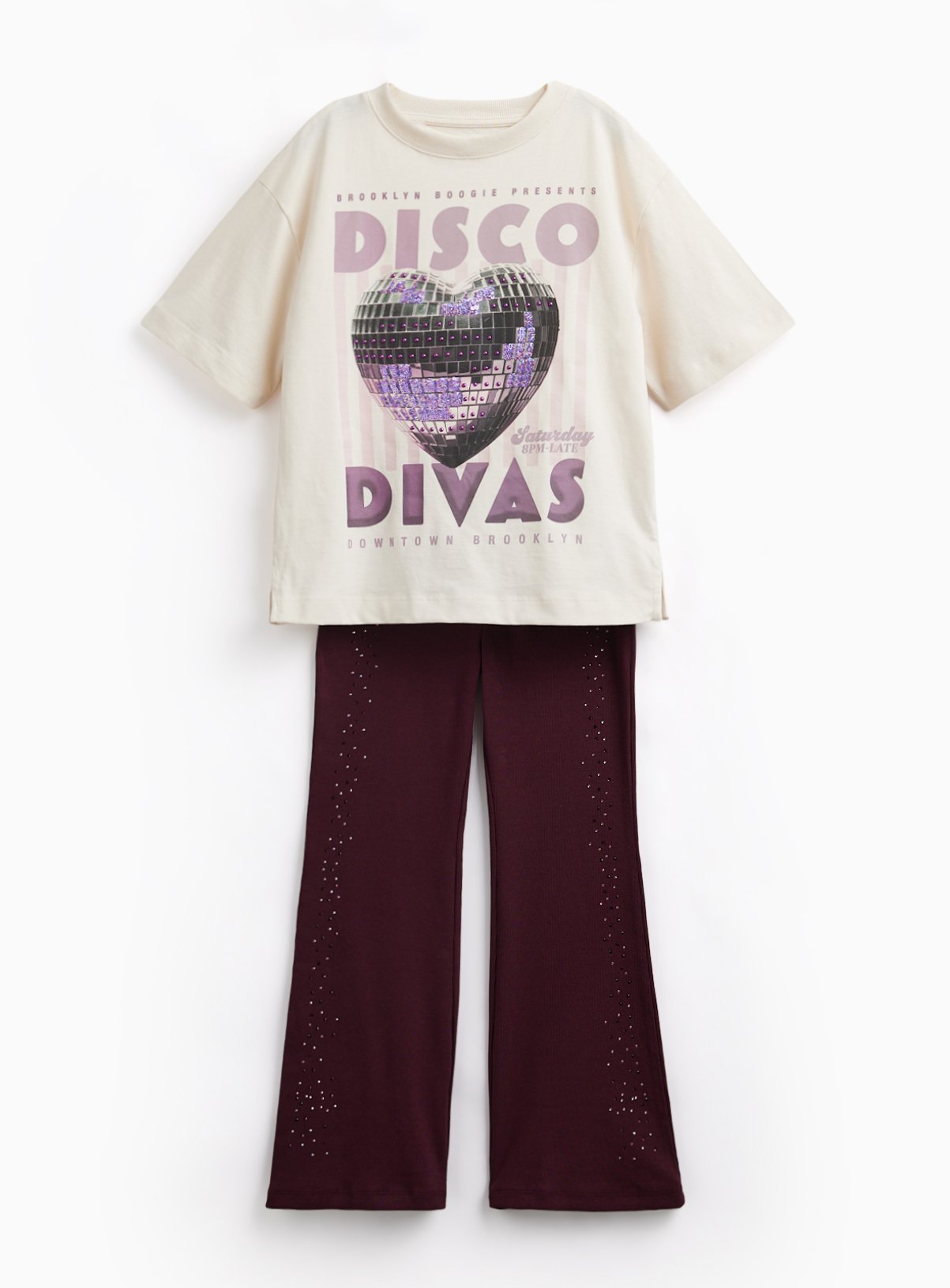 Disco Divas T-Shirt & Flare Set 9 years