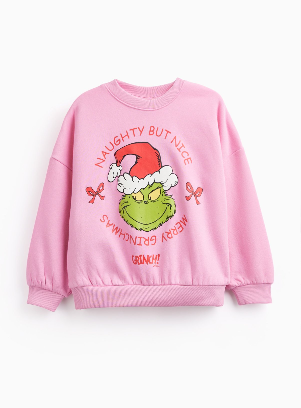 Pink Dr Seuss The Grinch Christmas Sweatshirt 9 years