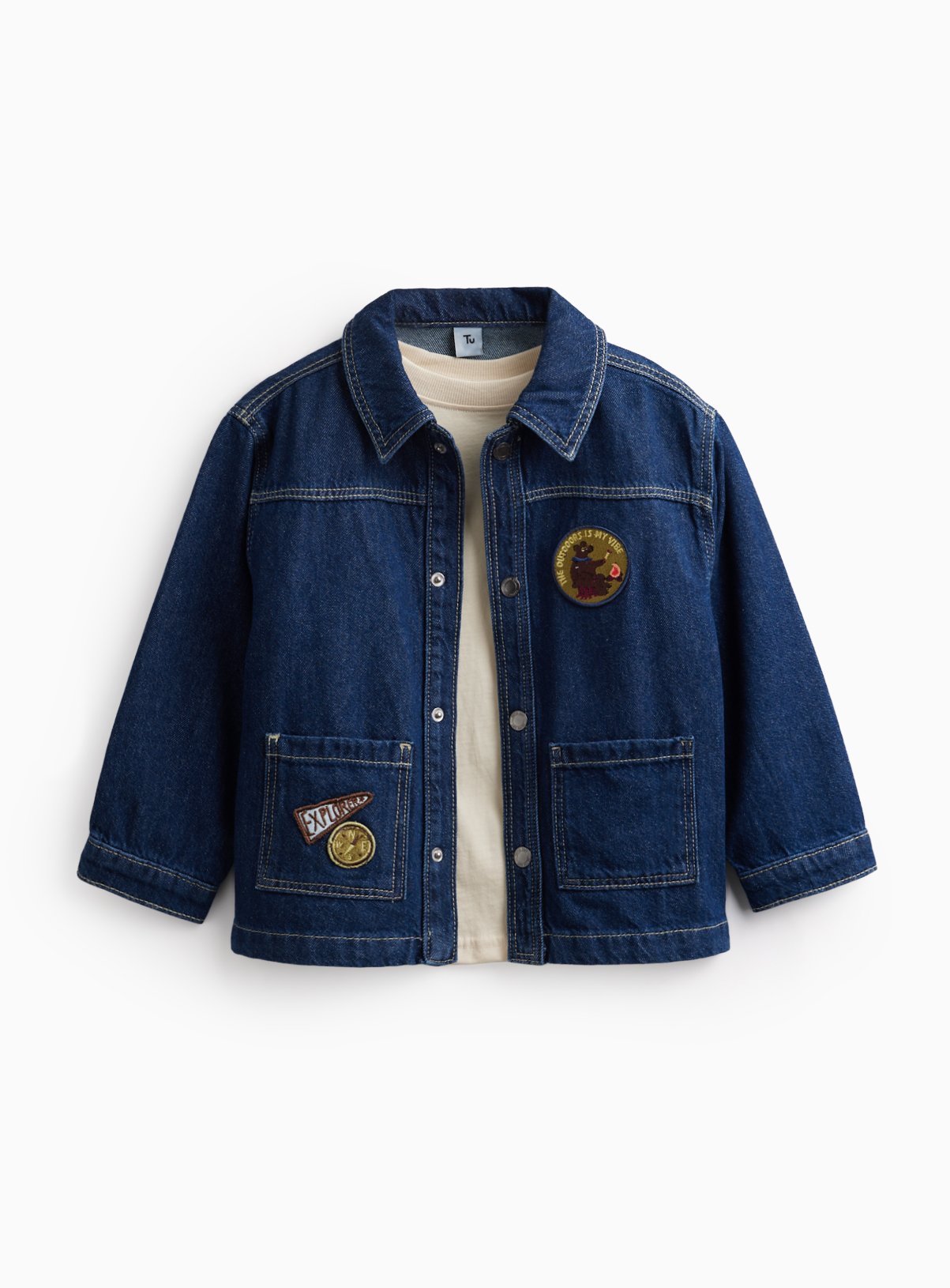 Great Outdoors Denim Patch Overshirt 7-8 years