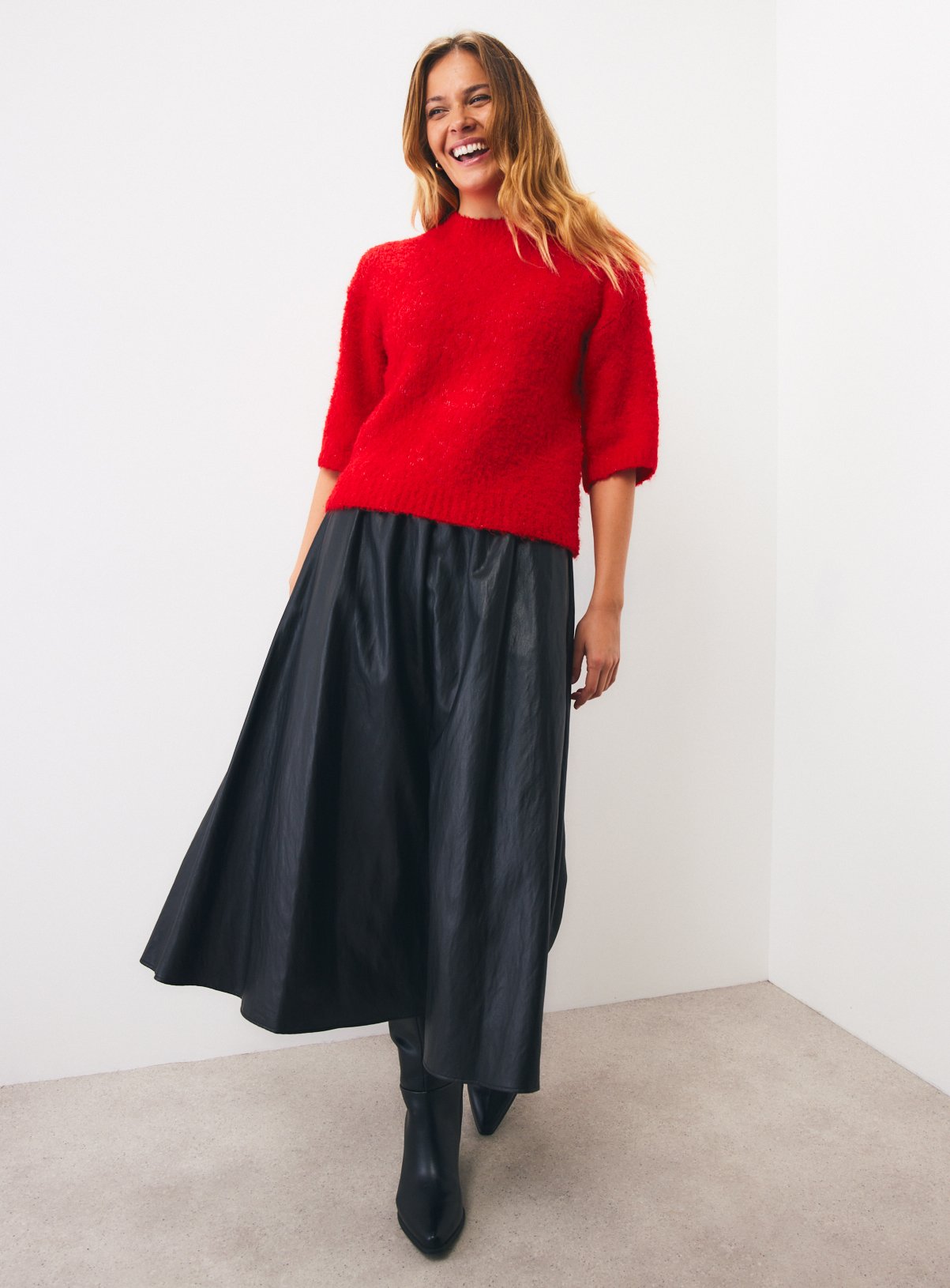 Red Boxy Fit Crewneck T-Shirt XL