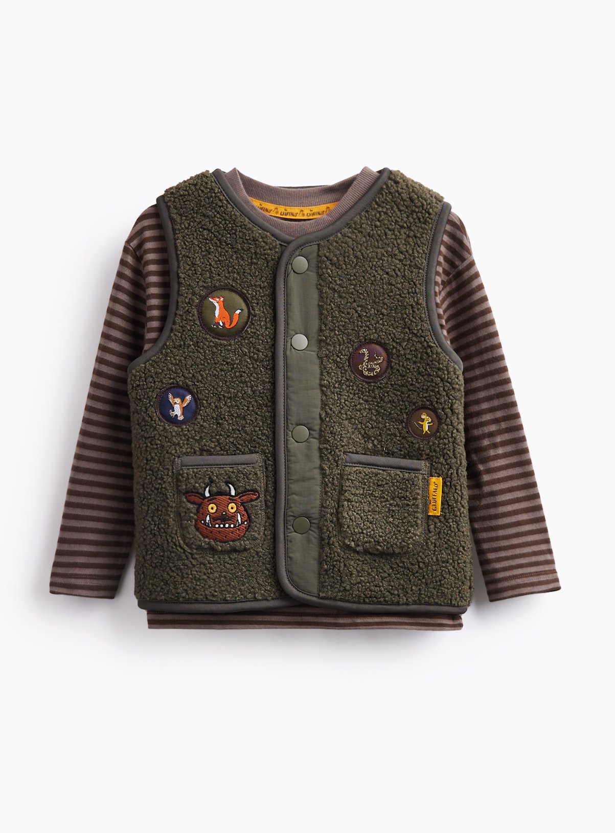 The Gruffalo Gilet & Striped T-Shirt Set 