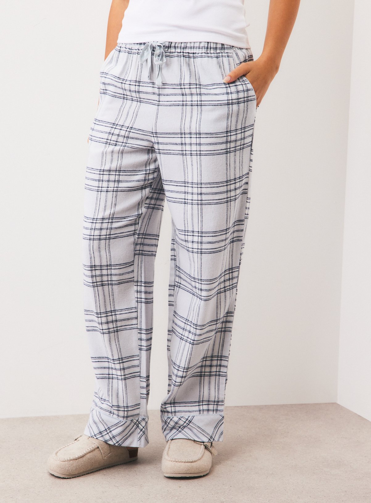 Blue Check Woven Pyjama Bottoms 